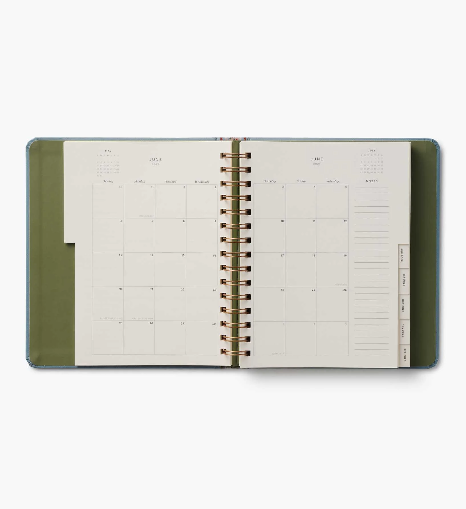 2026-2027 17-Month Academic Covered Spiral Planner - Paisley Stripe - Image 8