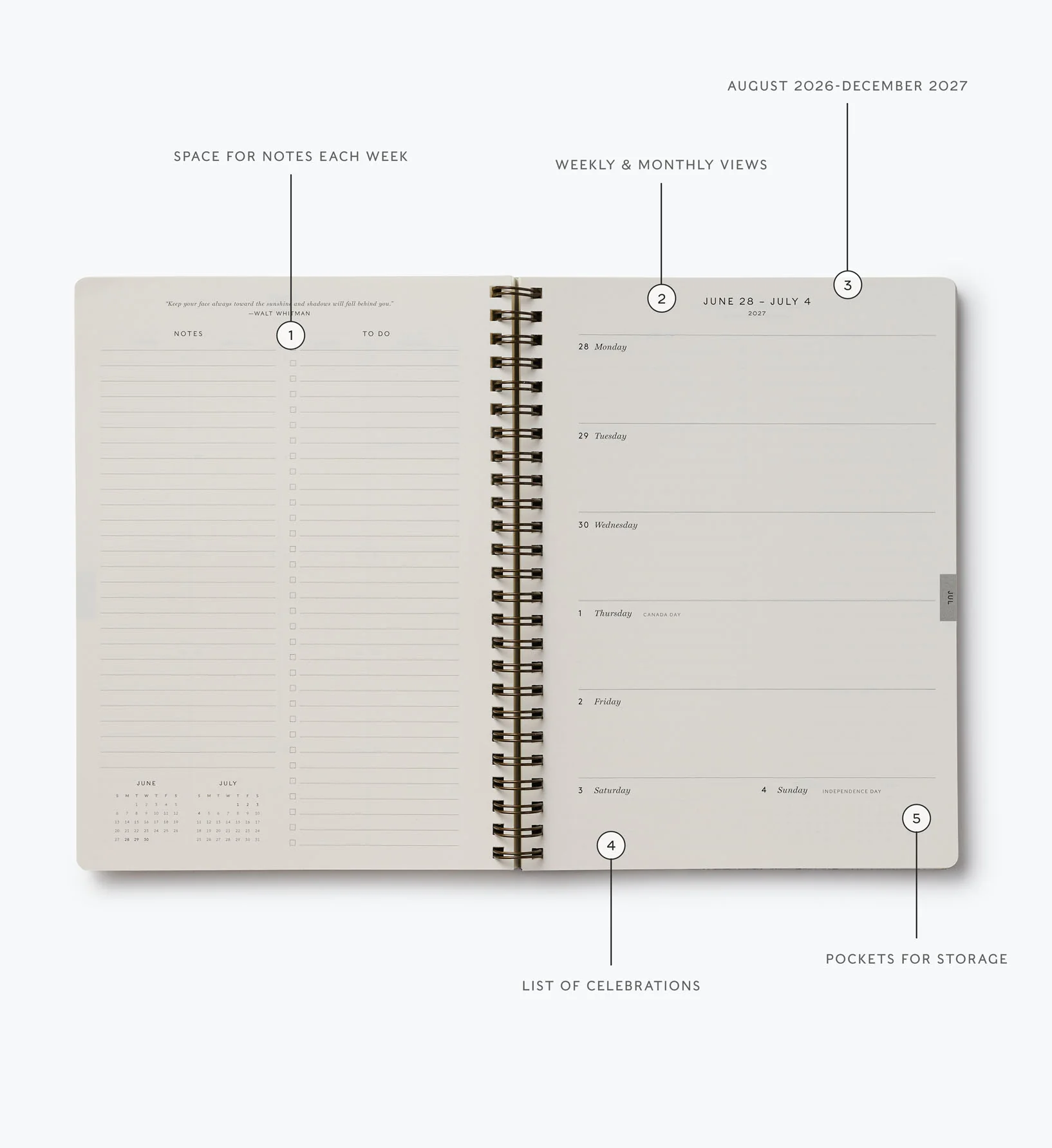2026-2027 17-Month Academic Softcover Spiral Planner - Mimi - Image 4