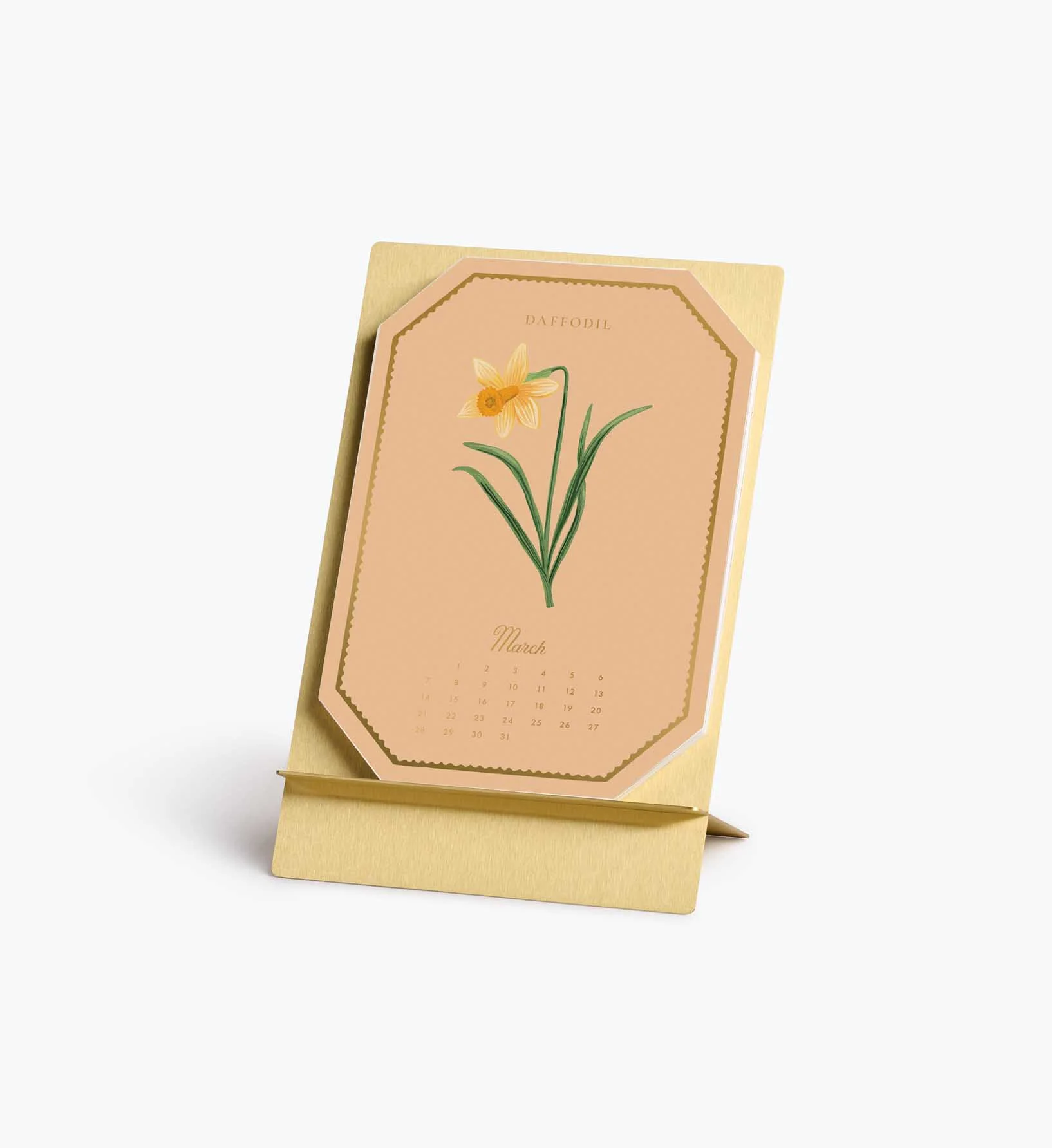 2027 Brass Easel Desk Calendar - Birth Month - Image 4