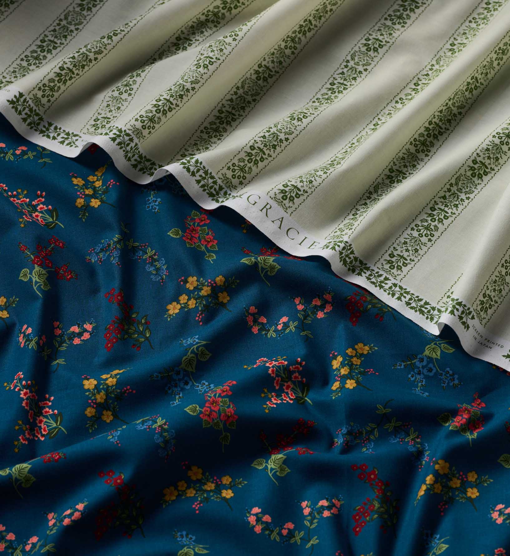 Amelia Cotton Fabric - Sapphire - Image 2