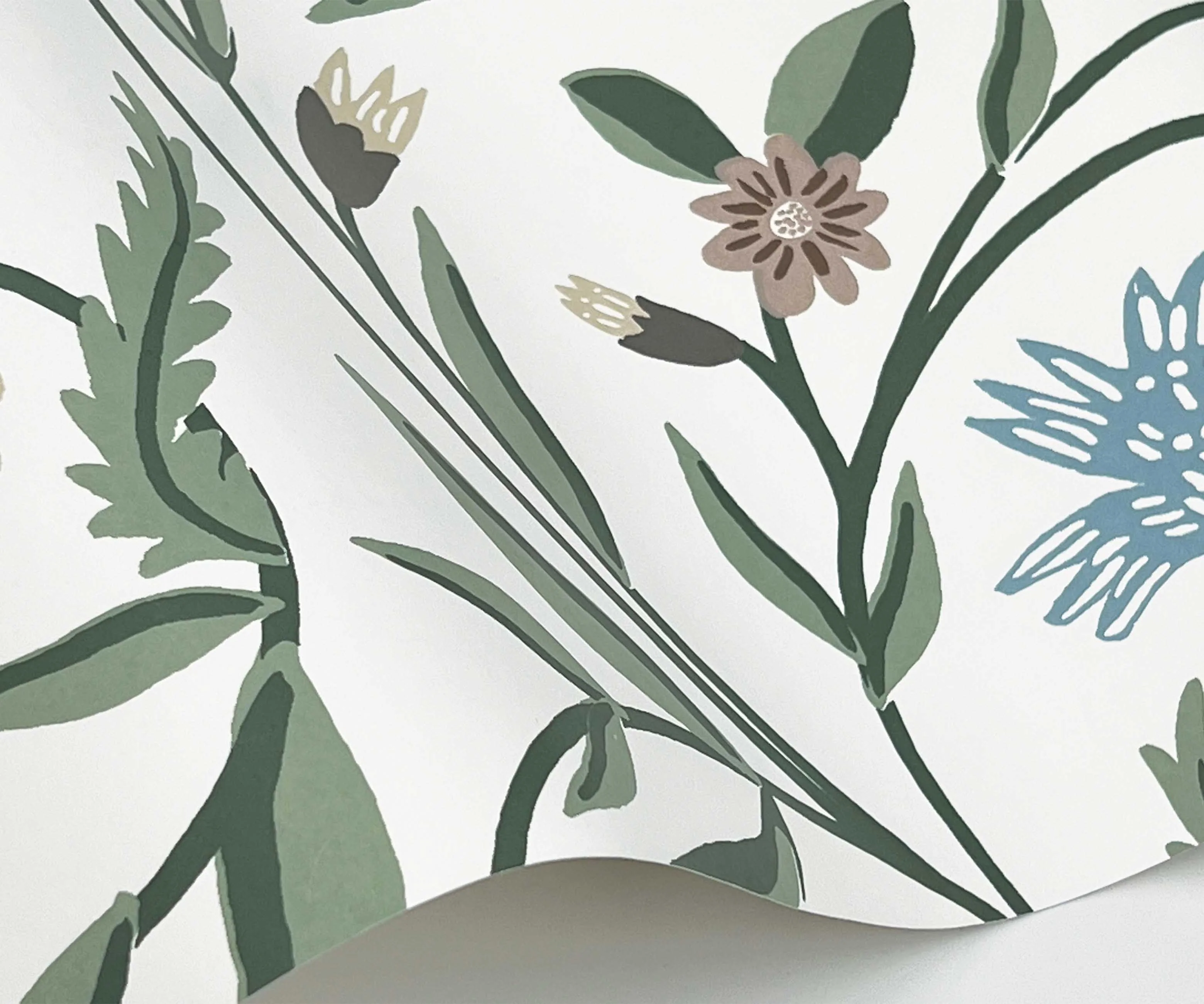 Aster Wallpaper Sample - White - Image 2