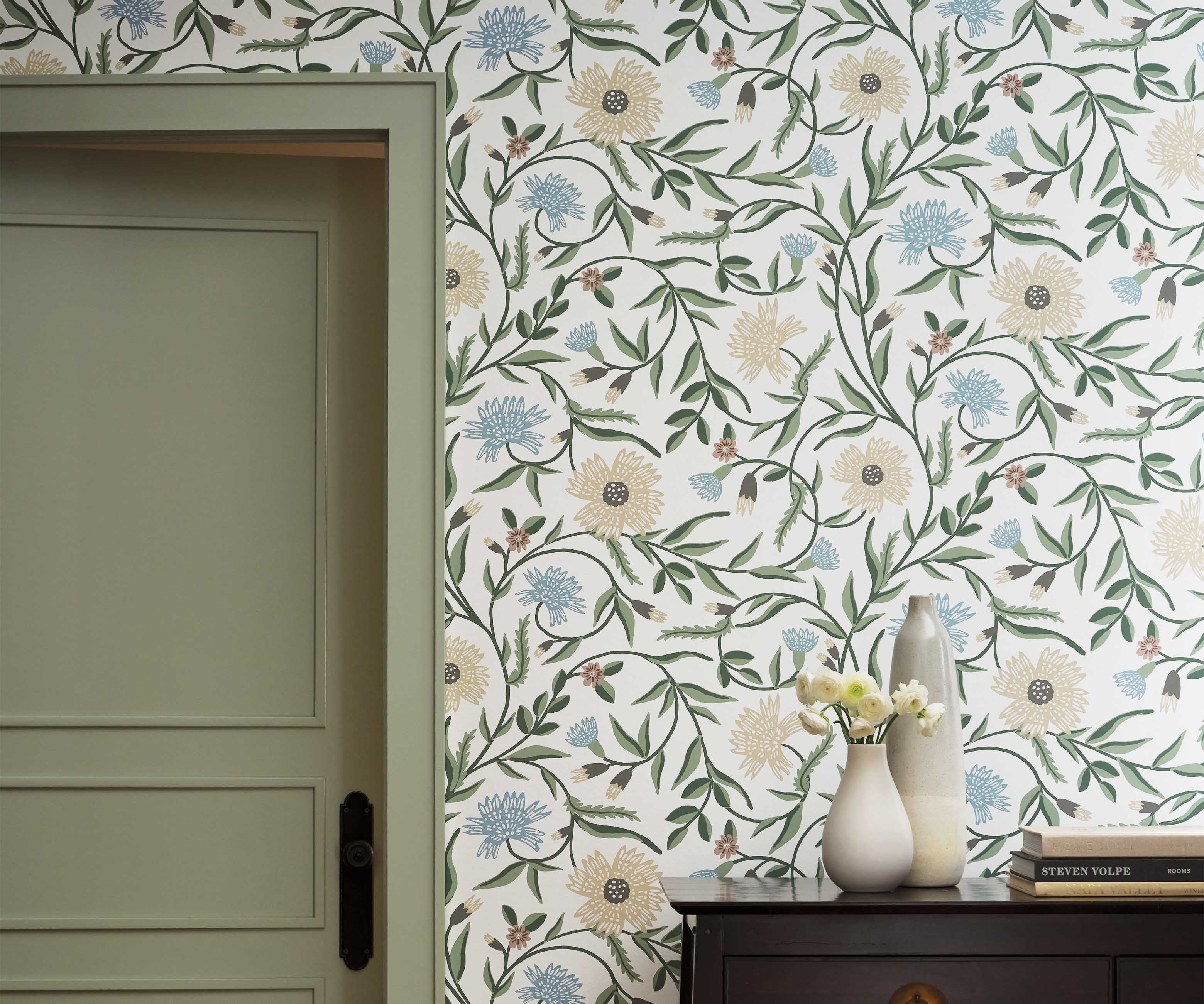 Aster Wallpaper Sample - White - Image 3