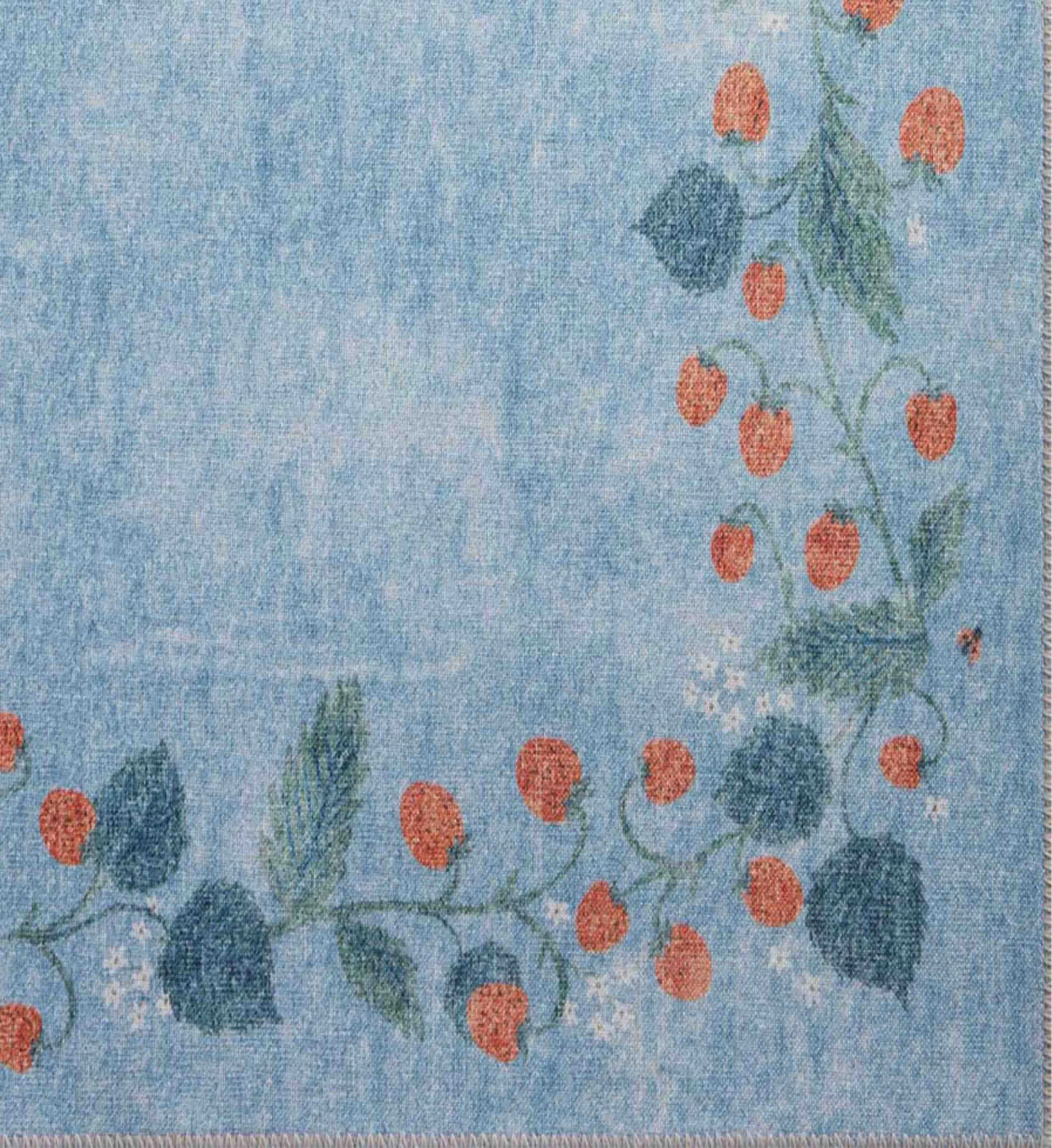 Atelier Strawberries Non-Slip Rug - Periwinkle - Image 2