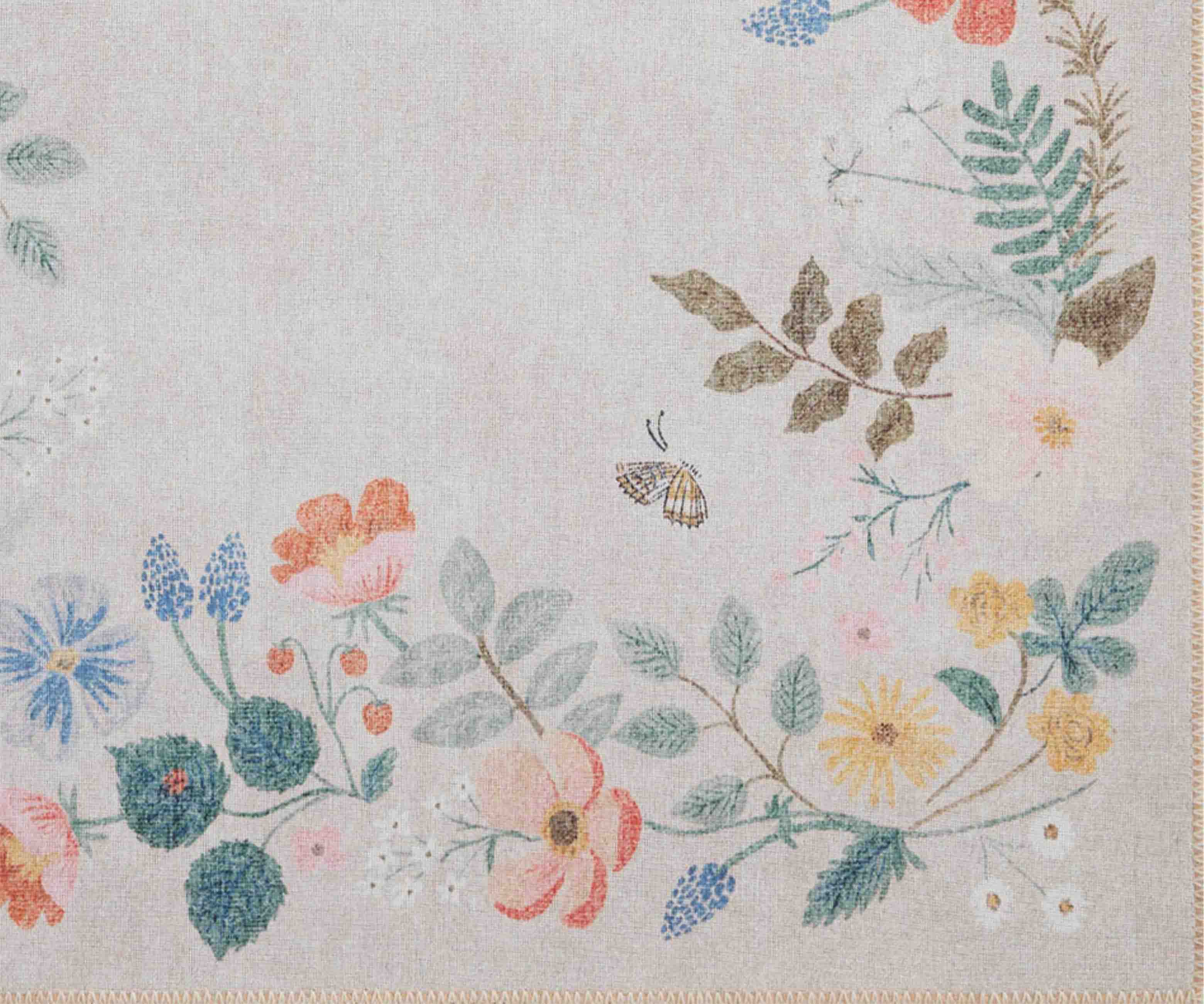 Atelier Strawberry Fields Border Non-Slip Rug - Cream - Image 4