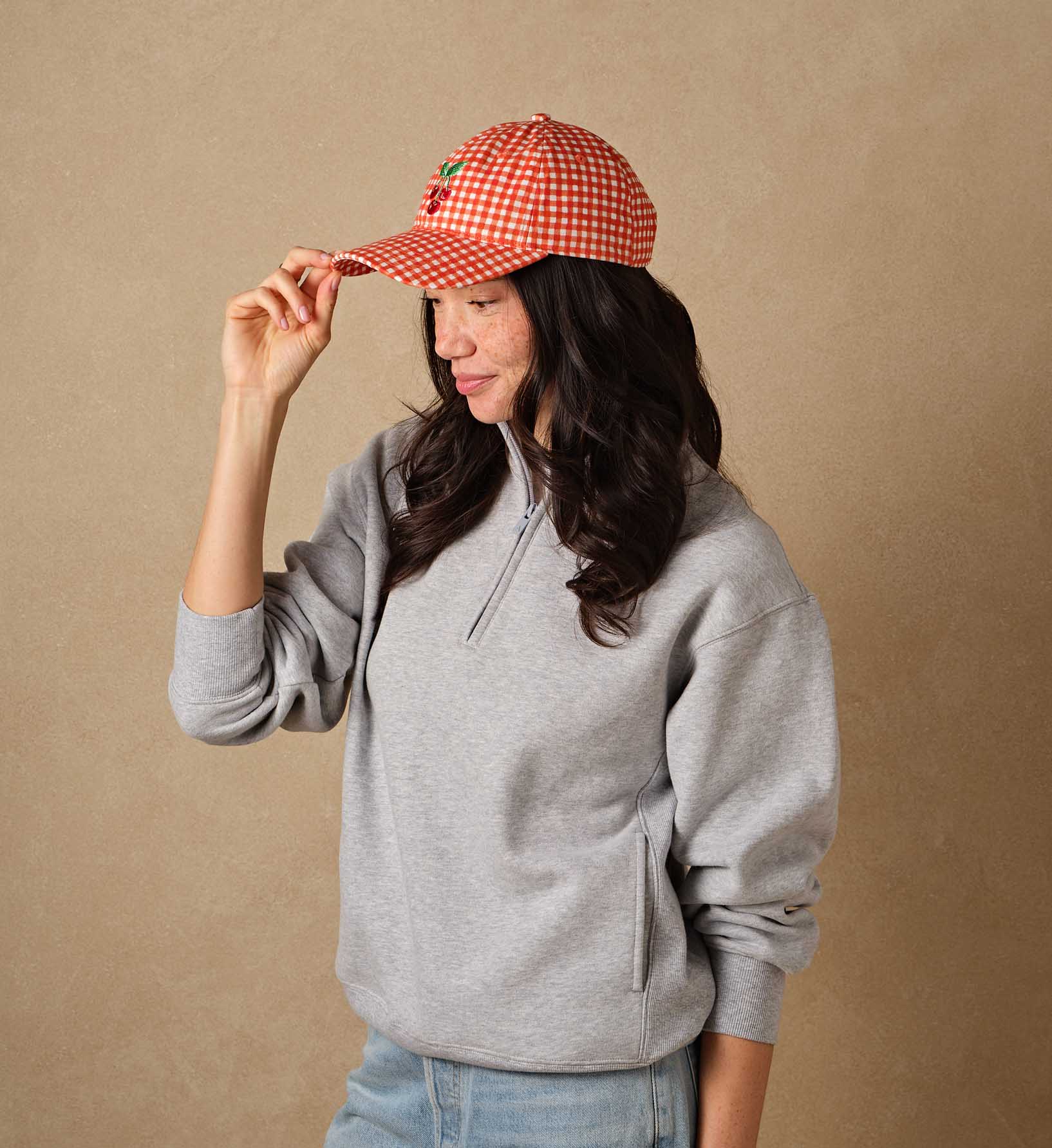 Baseball Cap - Gingham Cherries - Image 2