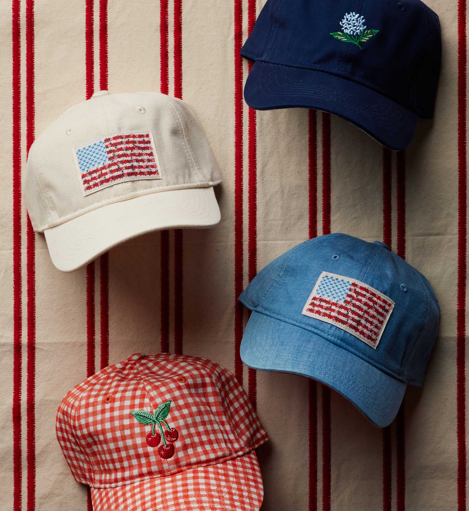 Baseball Cap - Gingham Cherries - Image 5