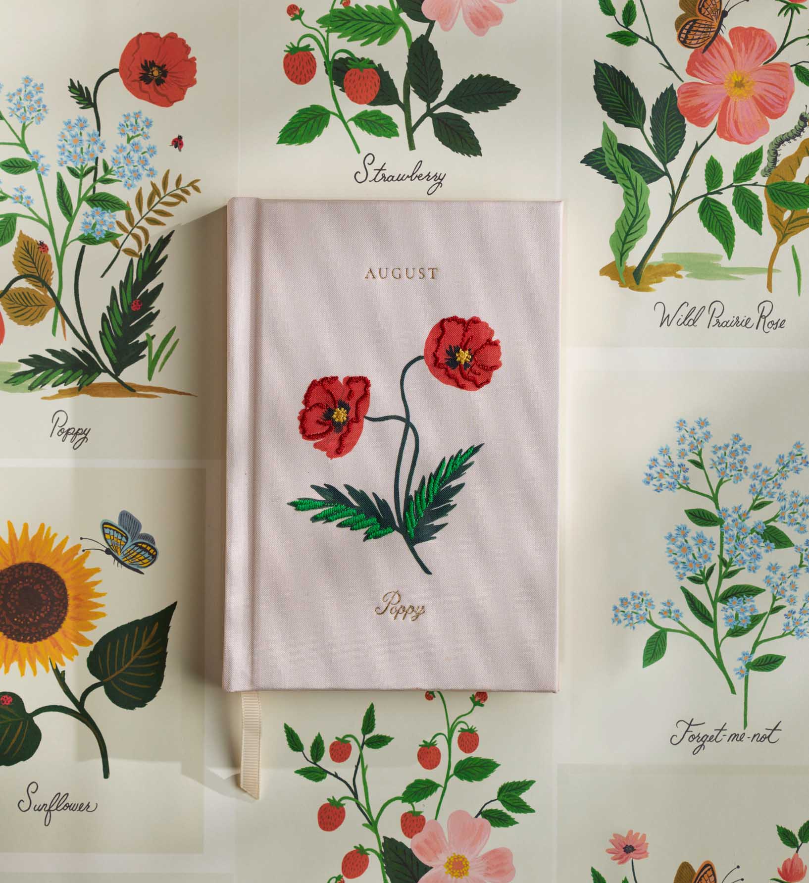 Birth Month Mini Embroidered Journal - August - Image 2
