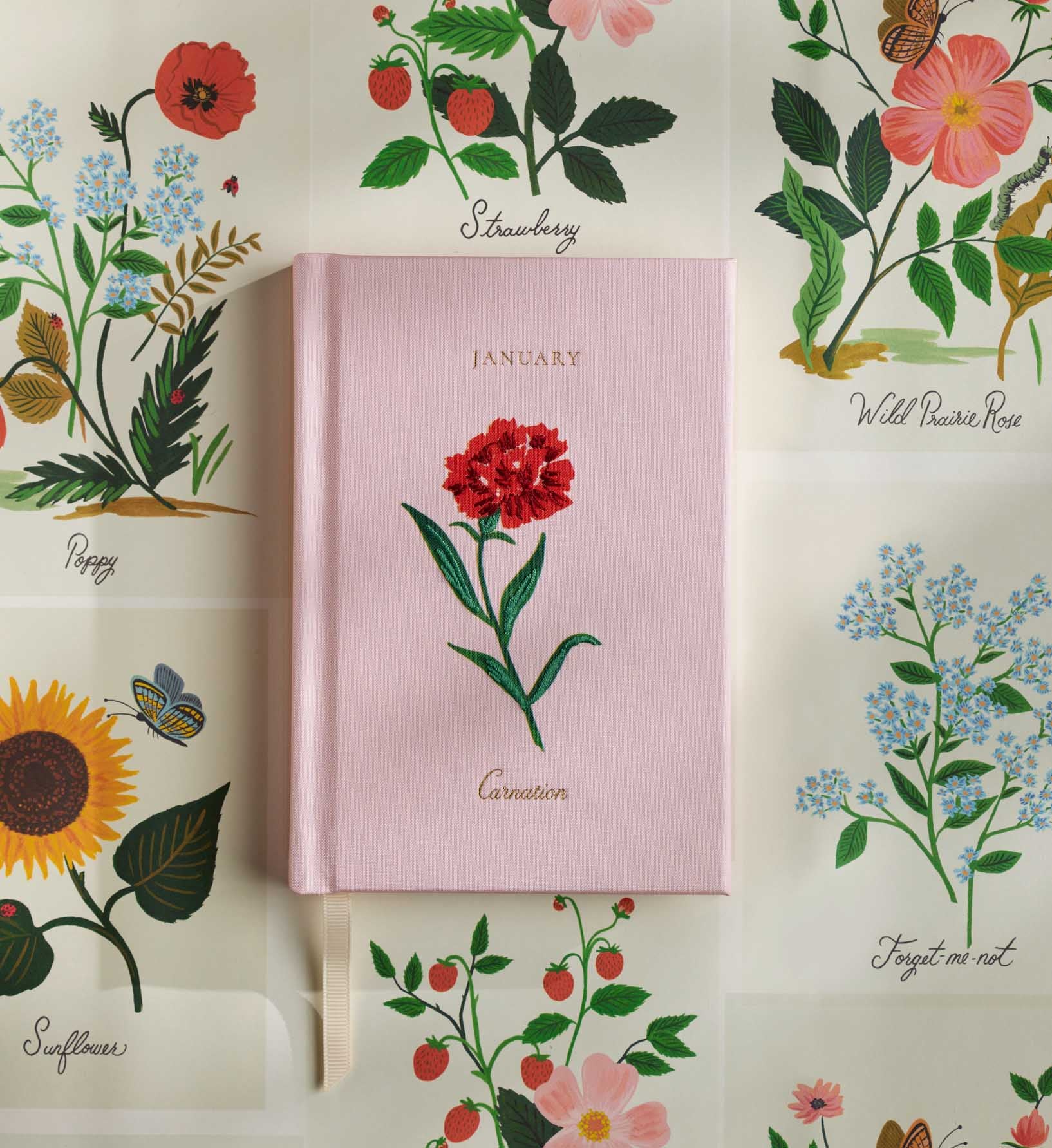 Birth Month Mini Embroidered Journal - January - Image 2