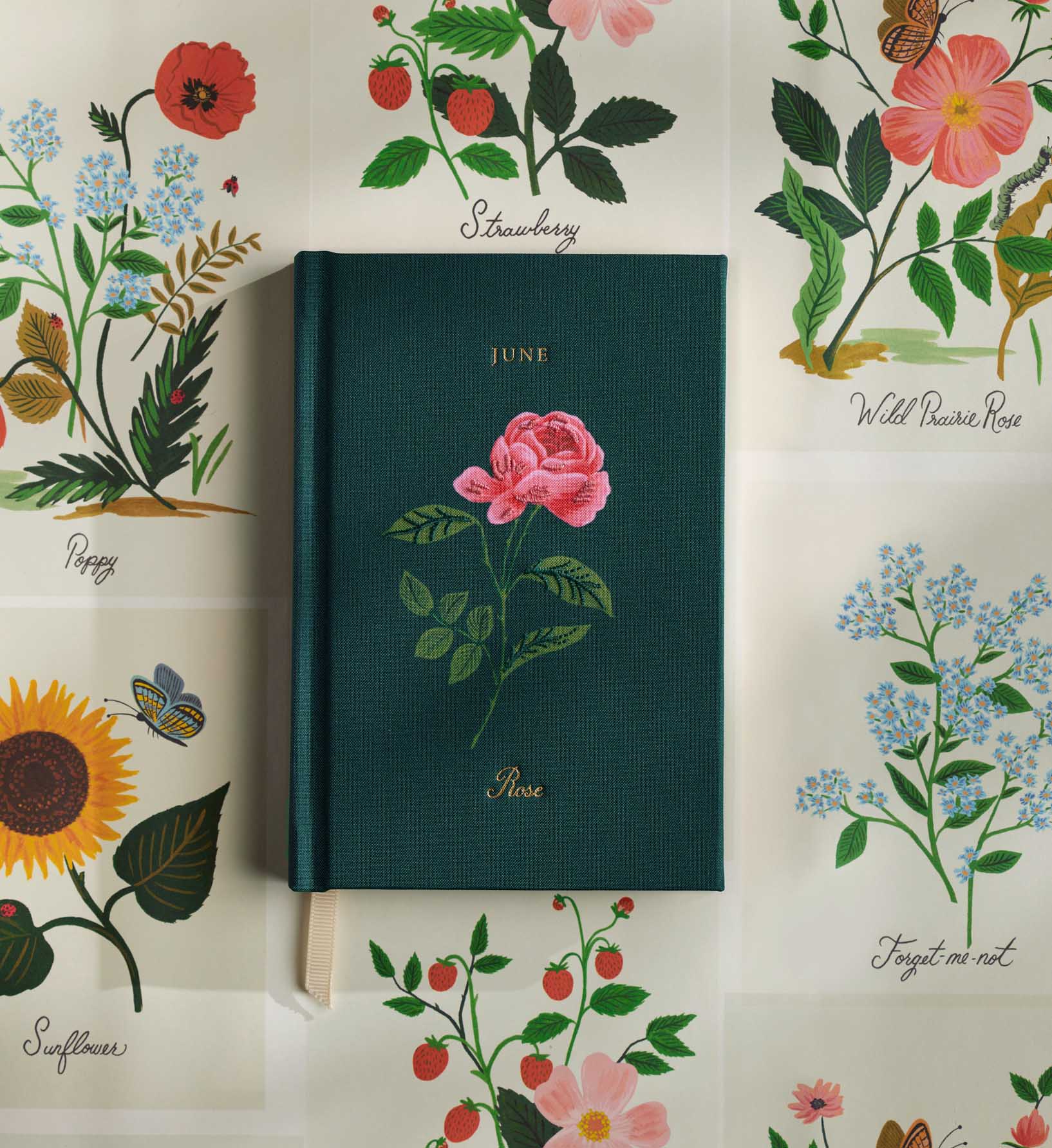 Birth Month Mini Embroidered Journal - June - Image 2