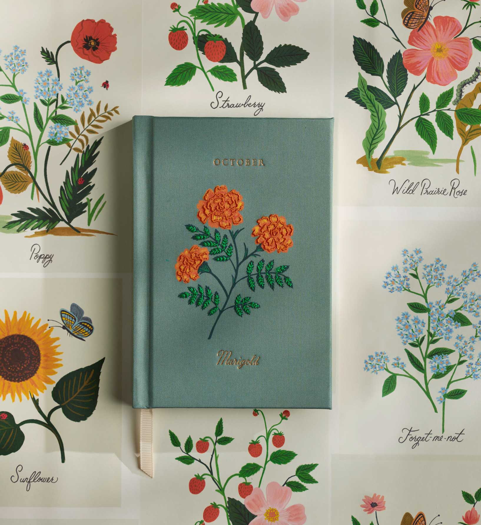 Birth Month Mini Embroidered Journal - October - Image 2