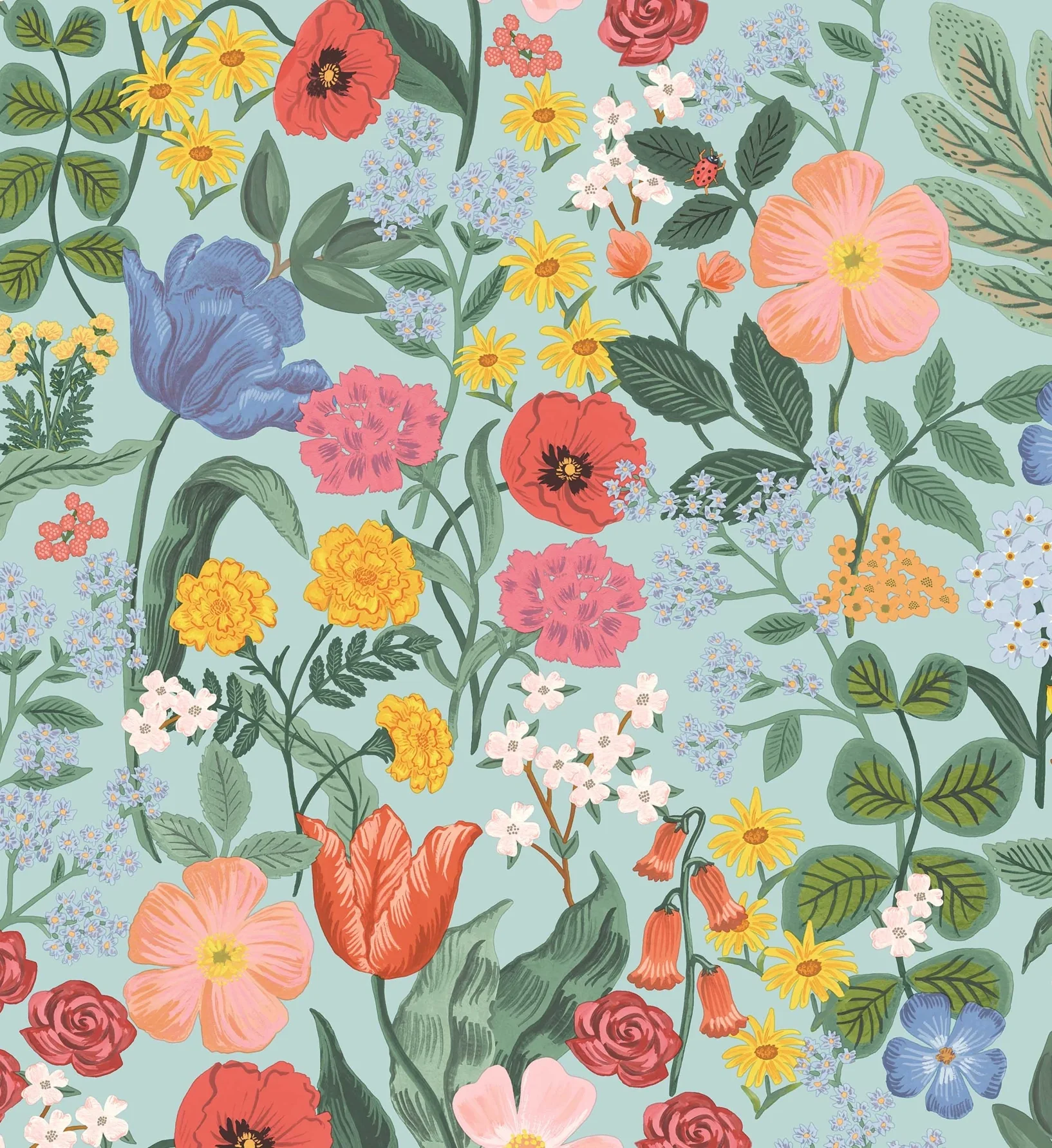 Blossom Wallpaper - Light Blue - Image 3