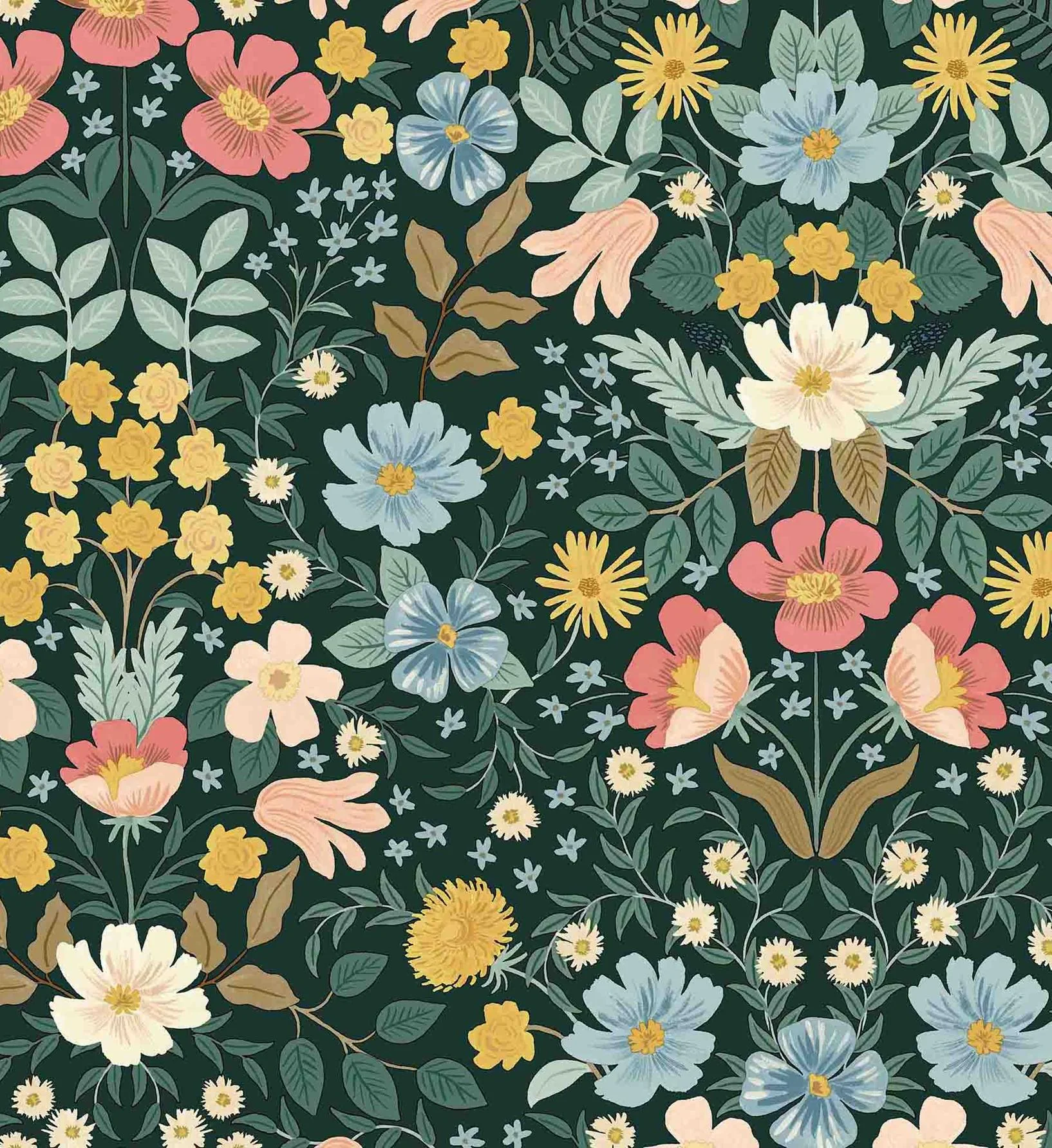 Bramble Garden Peel & Stick Wallpaper - Emerald - Image 3