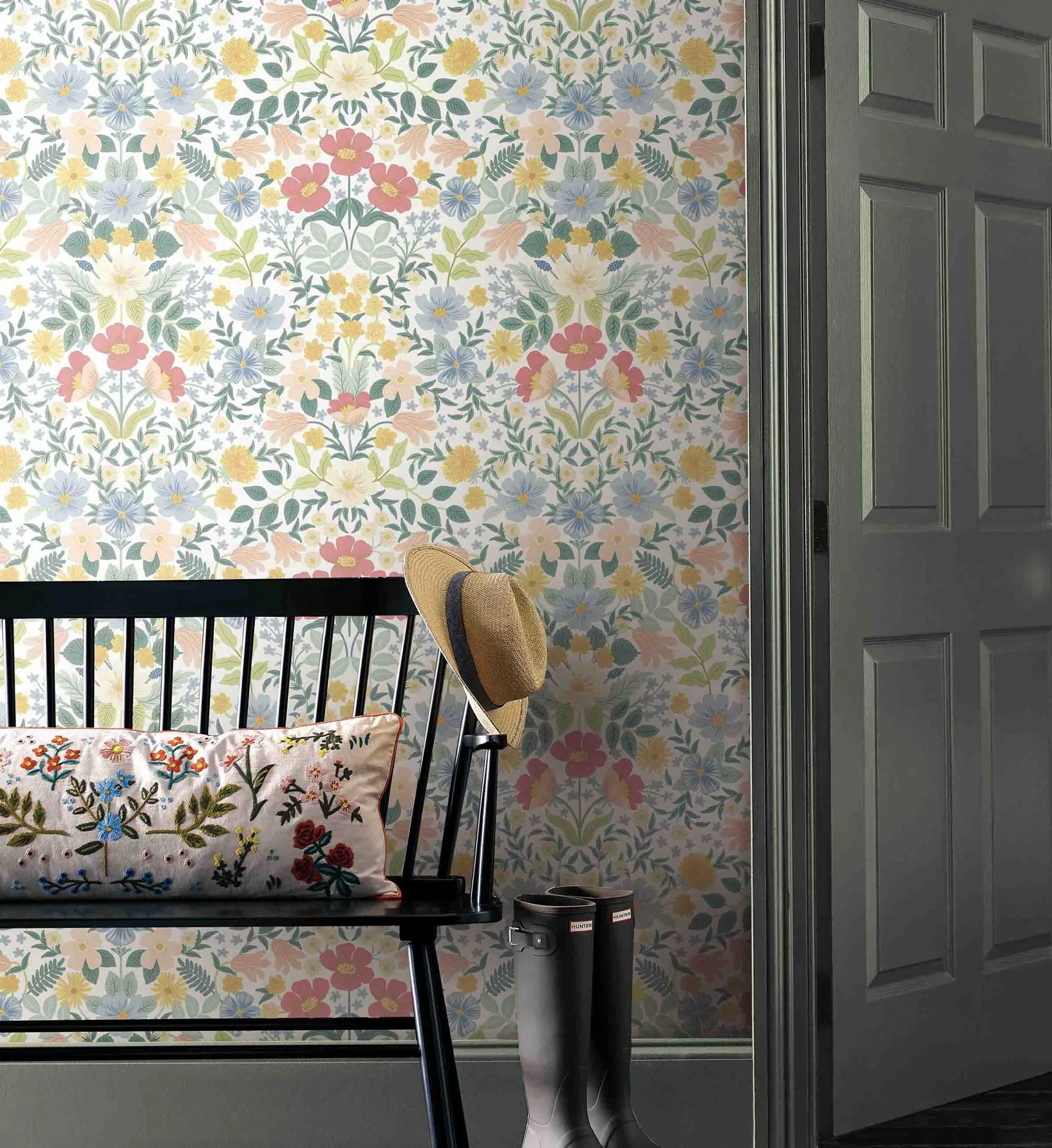Bramble Garden Peel & Stick Wallpaper - Pastel Multi - Image 2