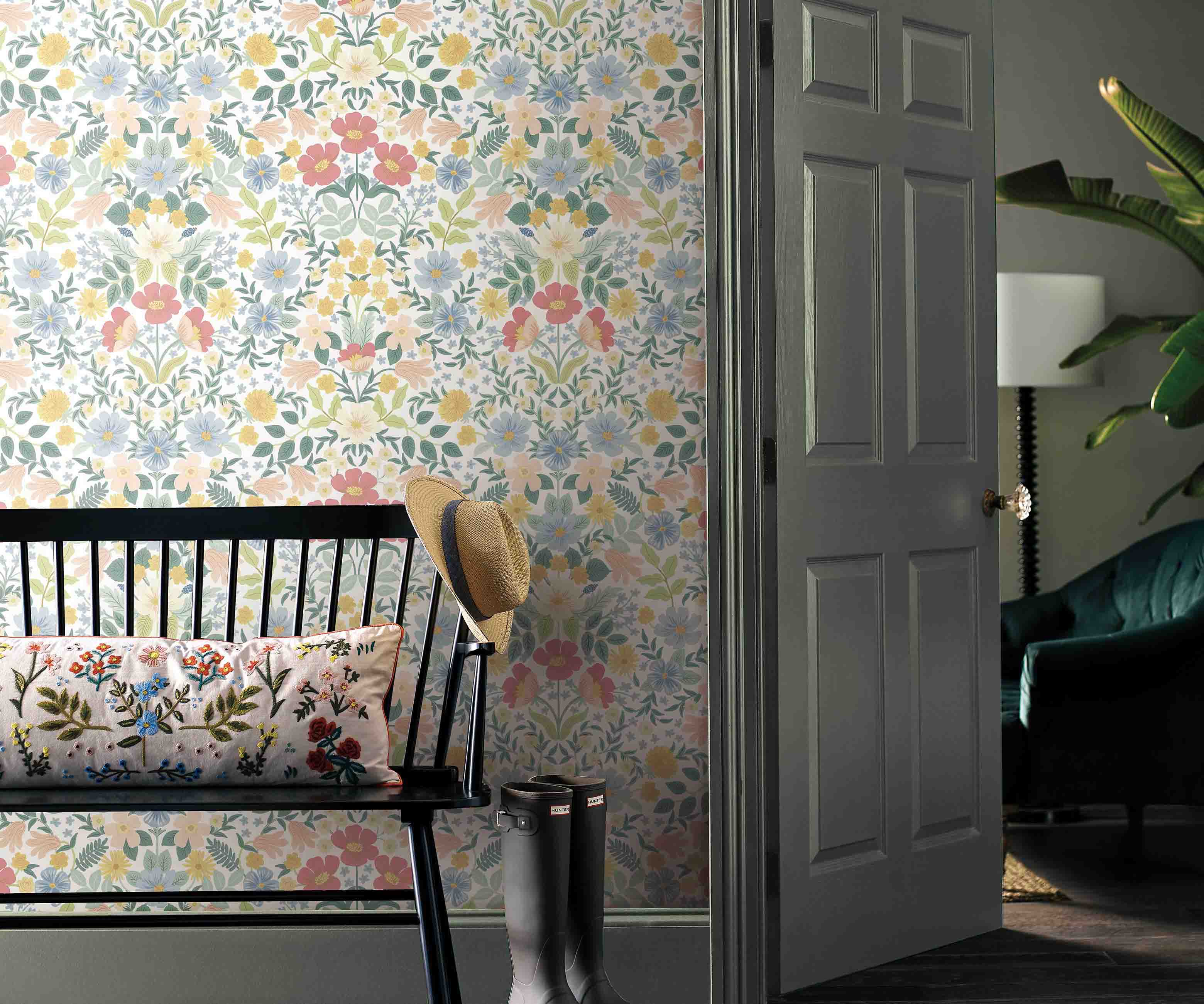 Bramble Garden Peel & Stick Wallpaper Sample - Pastel Multi - Image 2