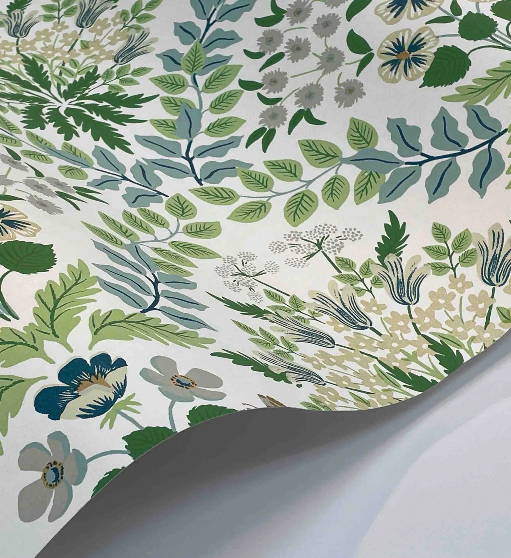 Bramble Wallpaper - Blue & Green - Image 4