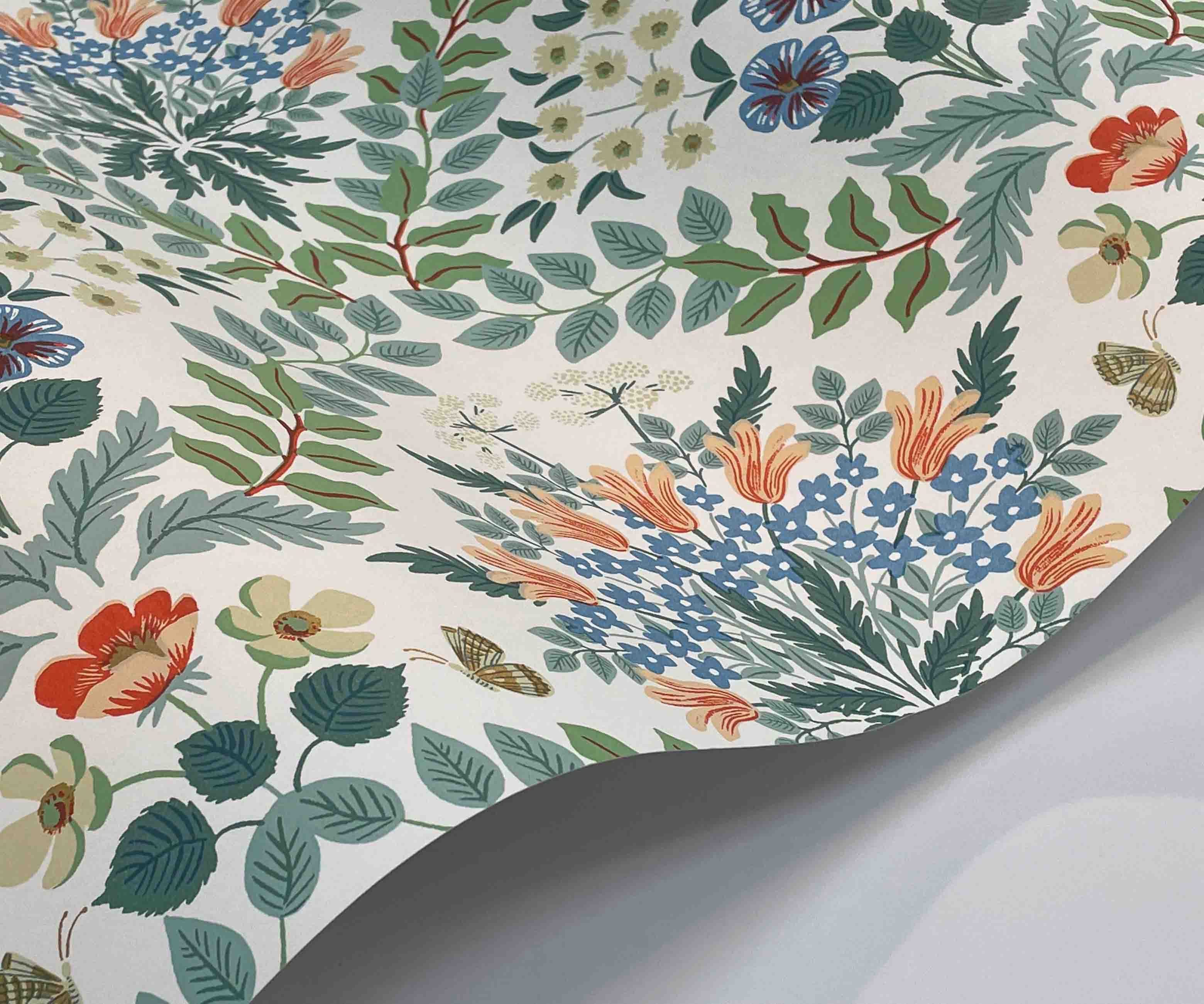 Bramble Wallpaper Sample - White - Image 2