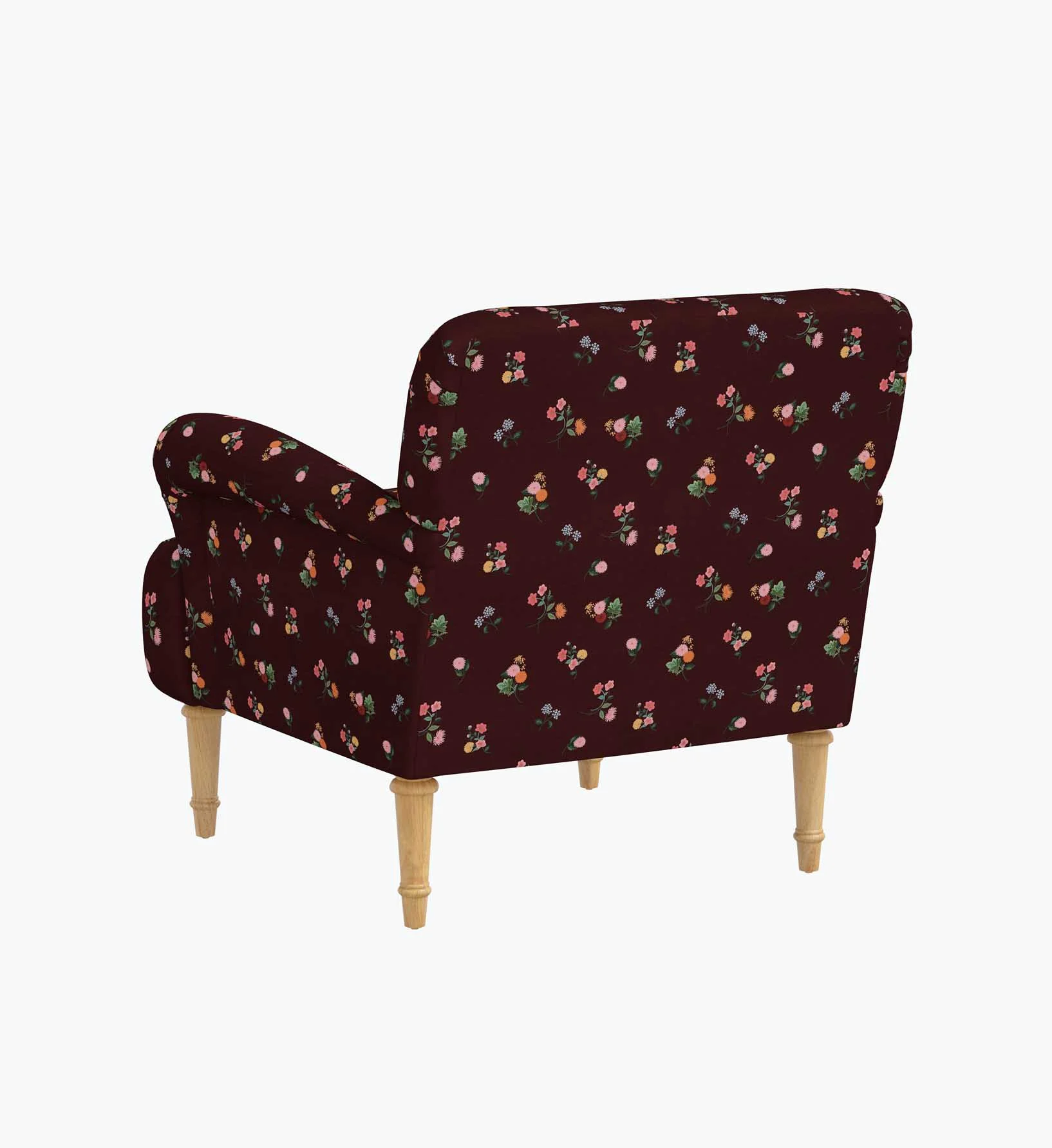 Bristol Armchair - Ditsy Dahlia Burgundy - Image 10