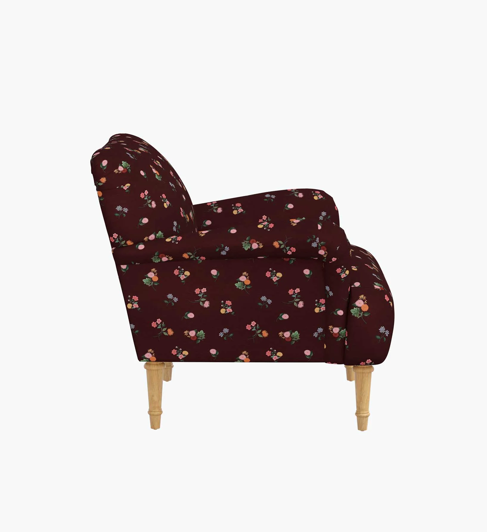 Bristol Armchair - Ditsy Dahlia Burgundy - Image 9