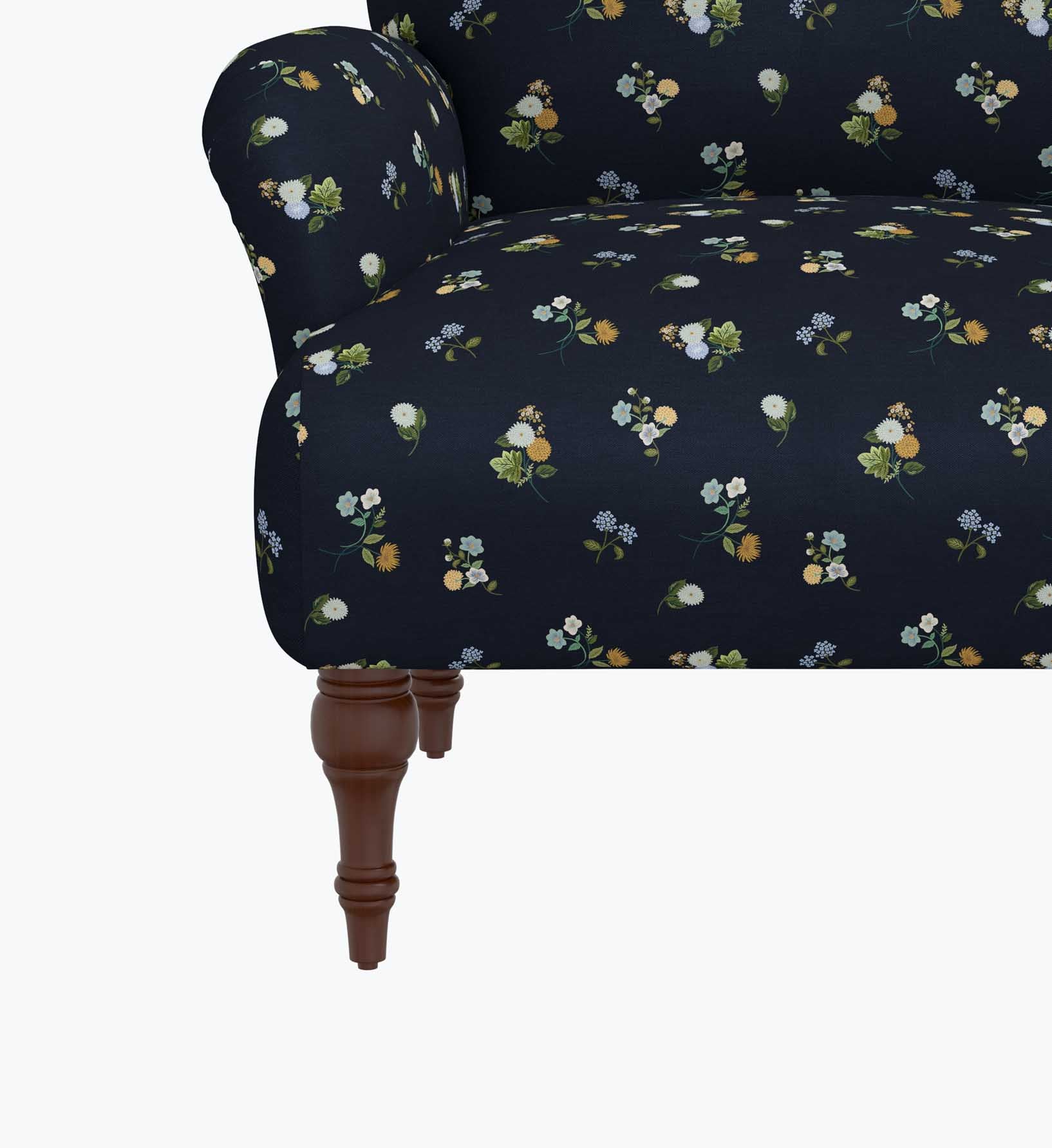 Bristol Armchair - Ditsy Dahlia Navy - Image 6