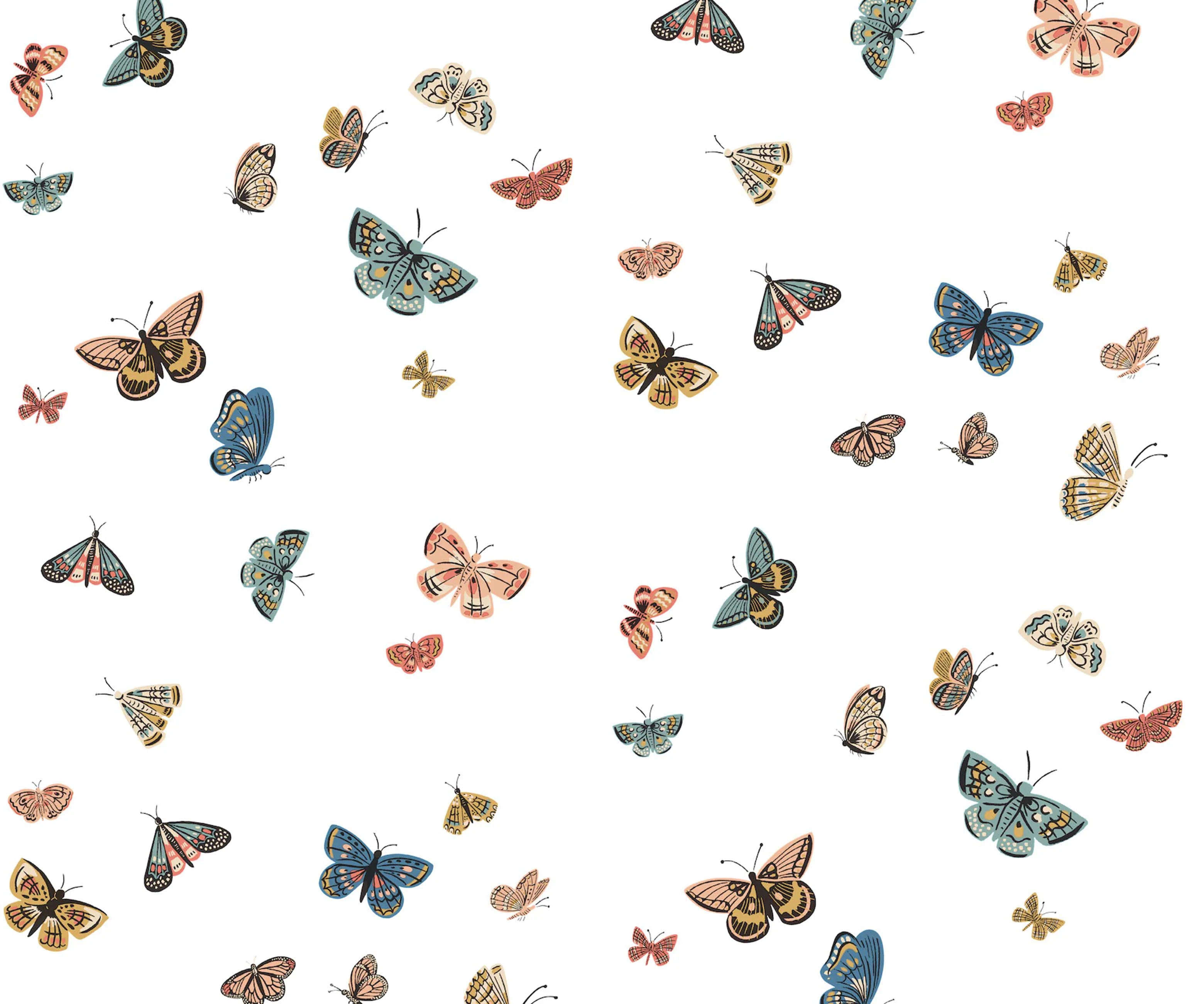 Butterfly House Peel & Stick Wallpaper - White - Image 3