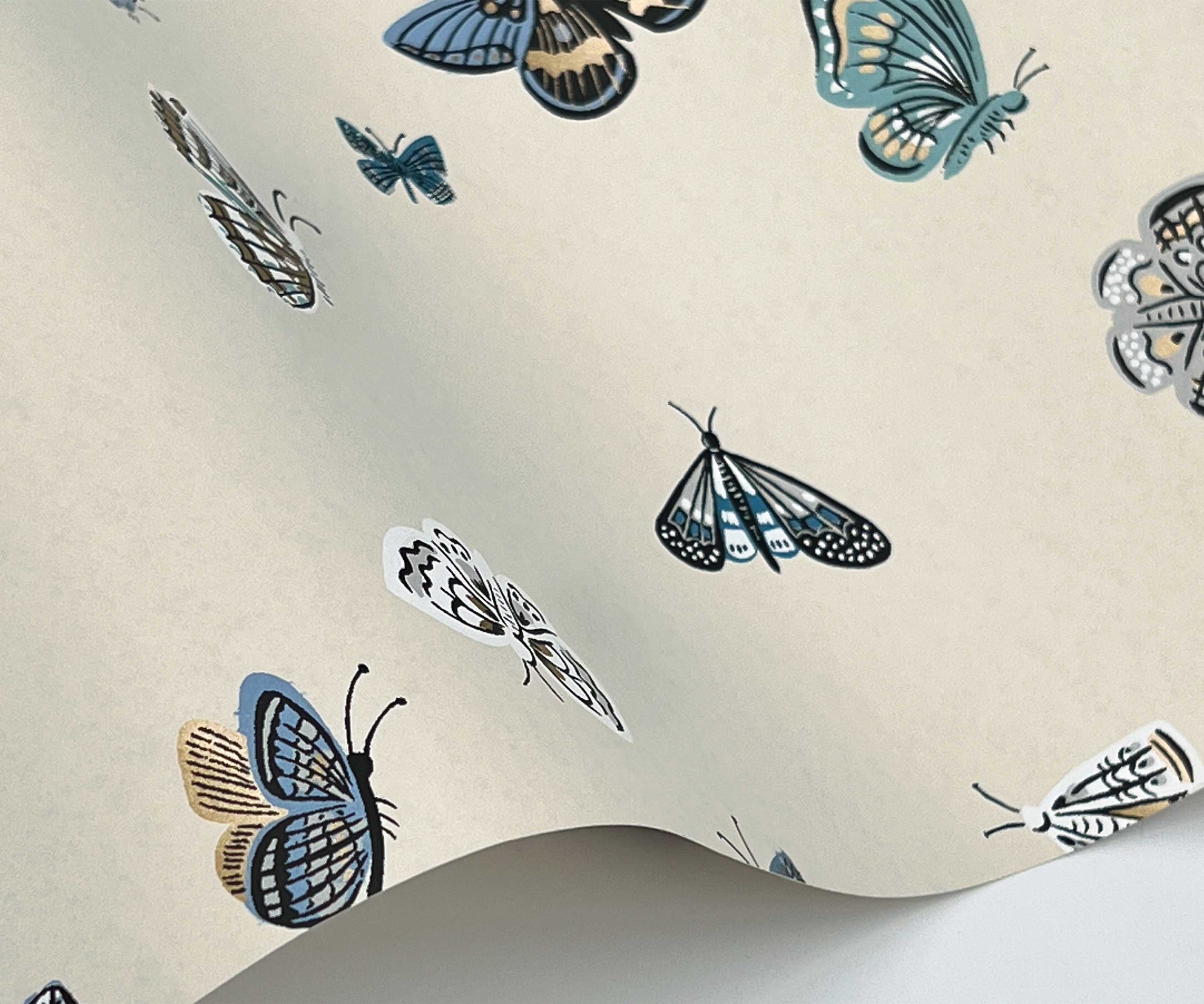 Butterfly House Wallpaper Sample - Linen - Image 2