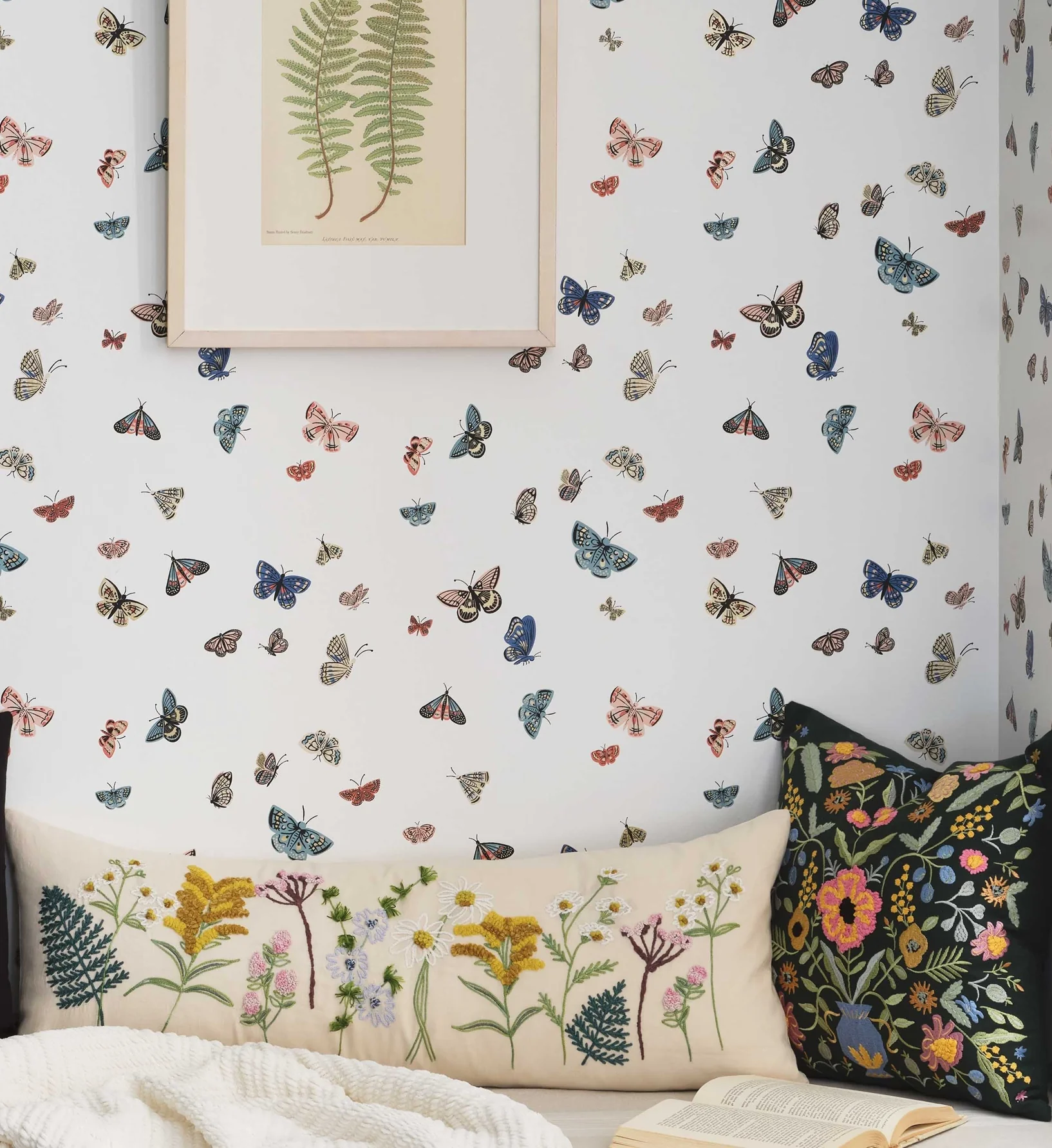 Butterfly House Wallpaper - White - Image 2