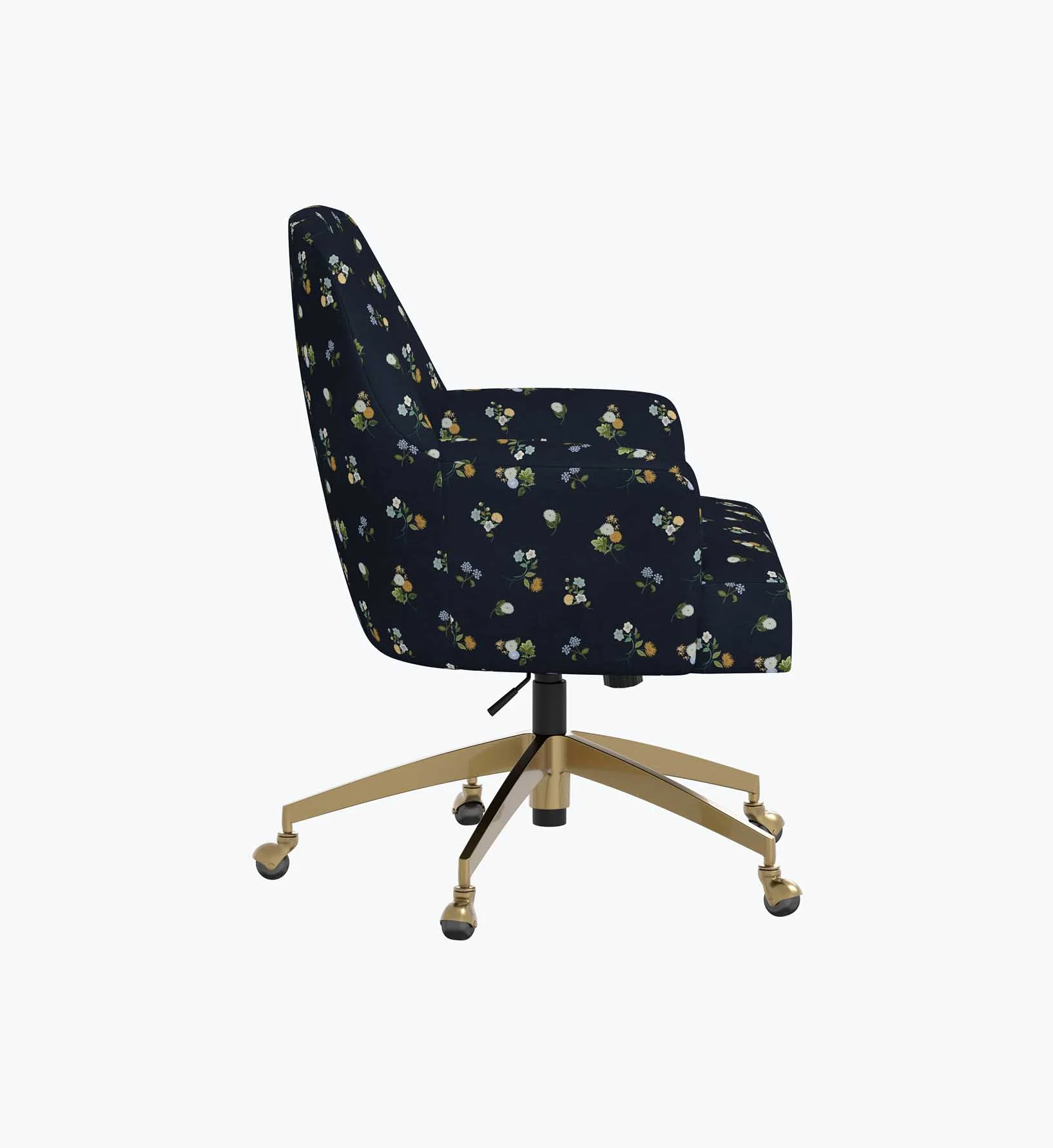 Cambridge Desk Chair - Ditsy Dahlia Navy - Image 4