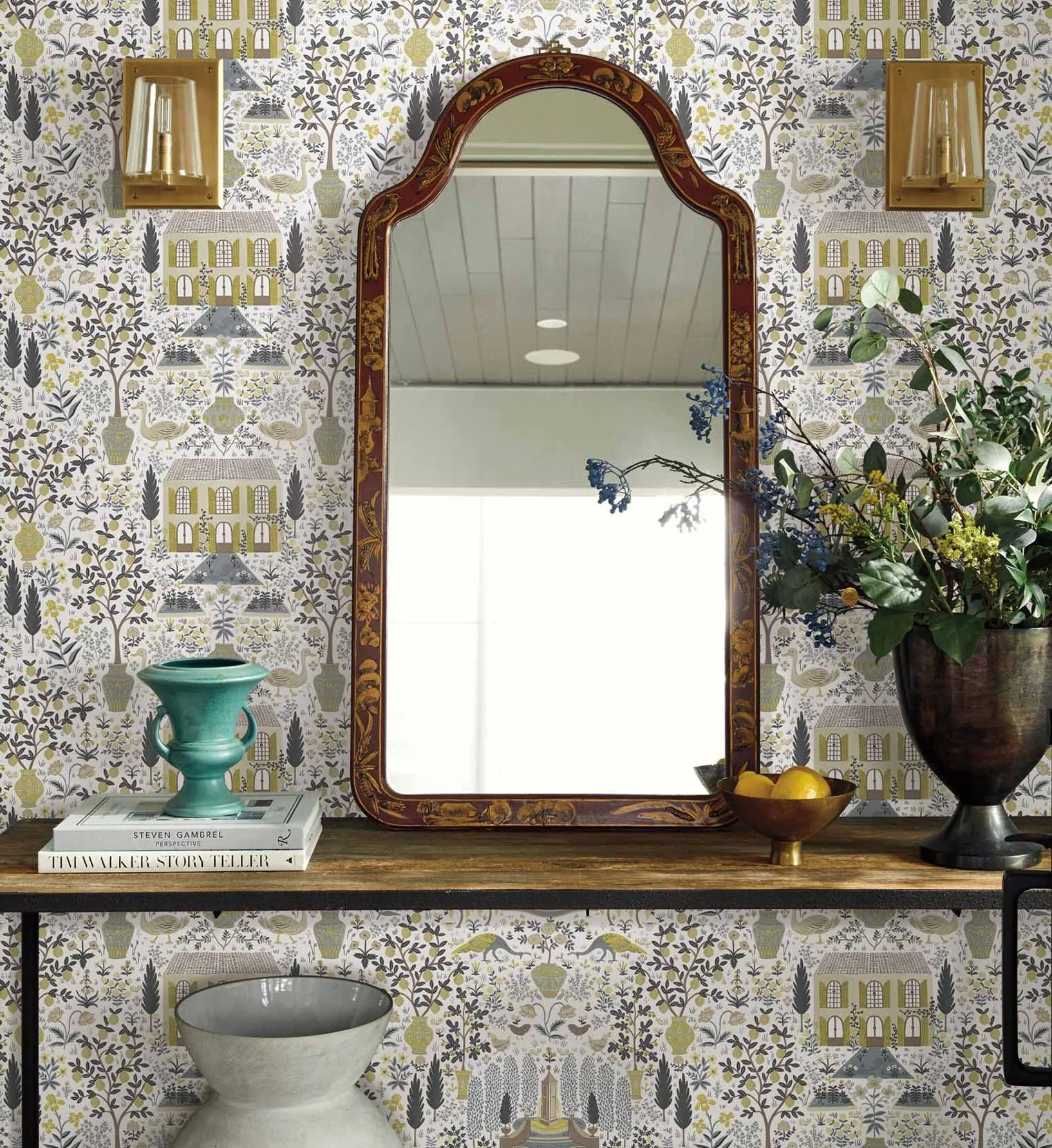 Camont Wallpaper - Linen & Metallic Gold - Image 2