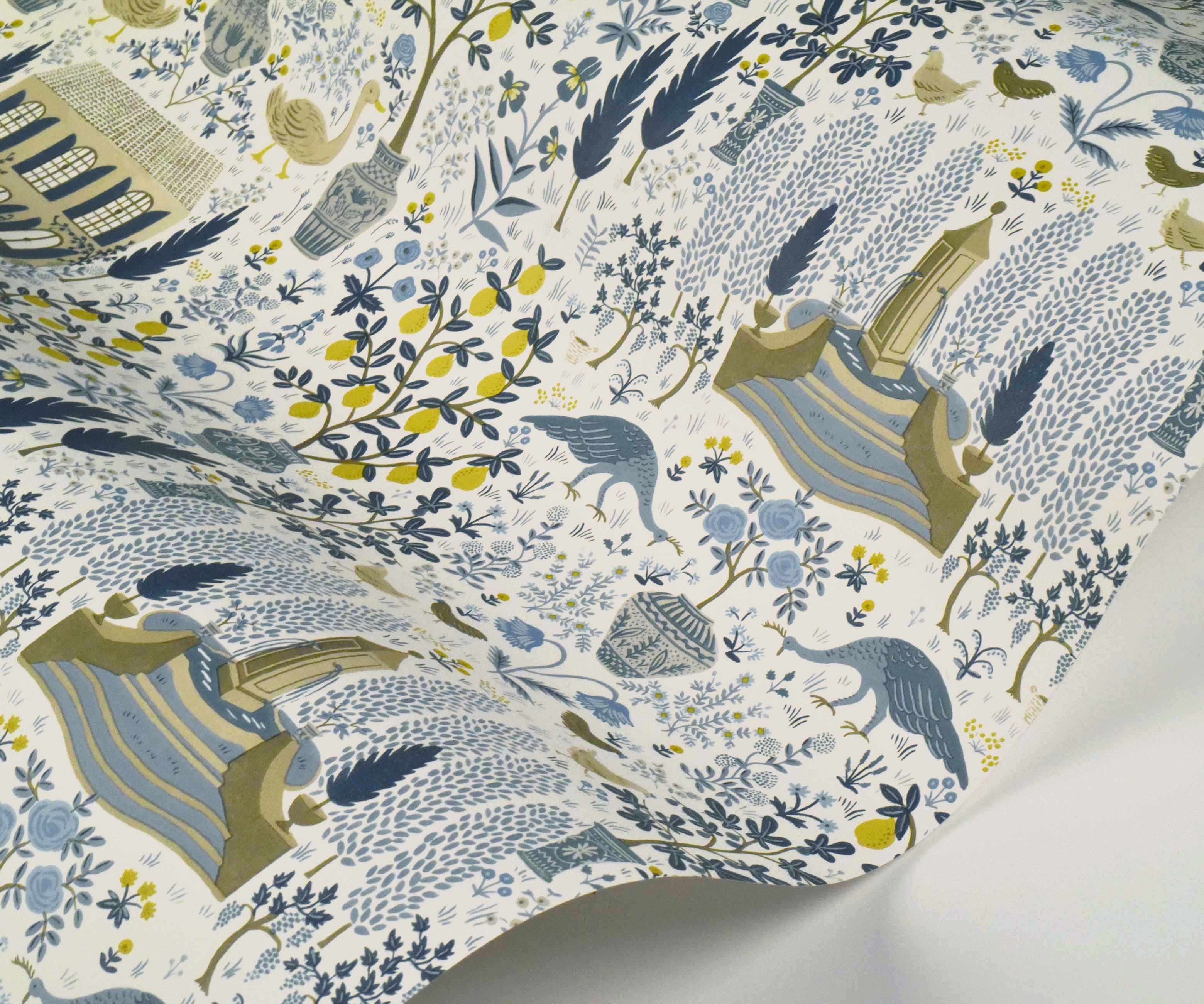 Camont Wallpaper Sample - Indigo - Image 2