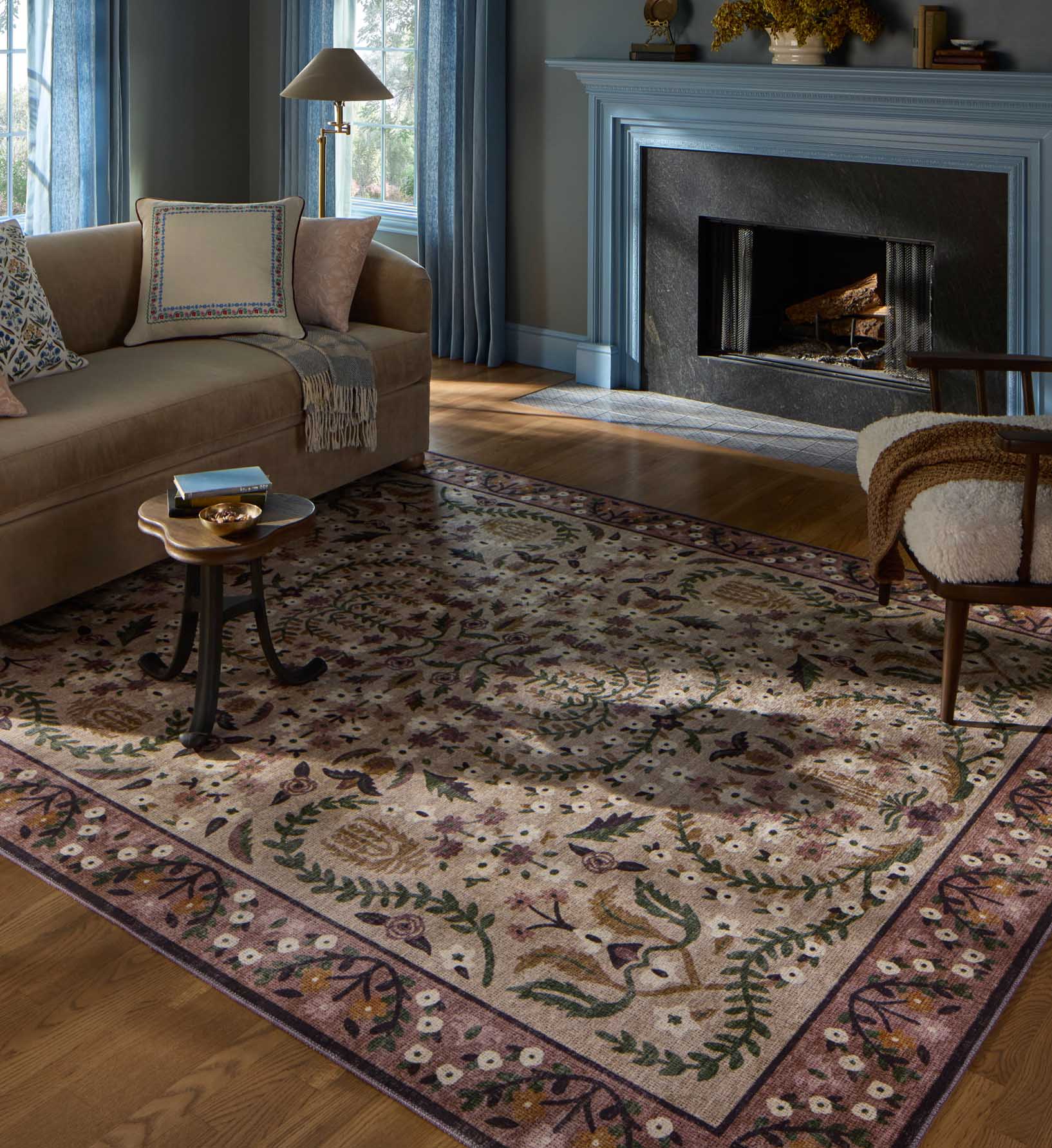 Canopy Edie Printed Rug - Aubergine - Image 3