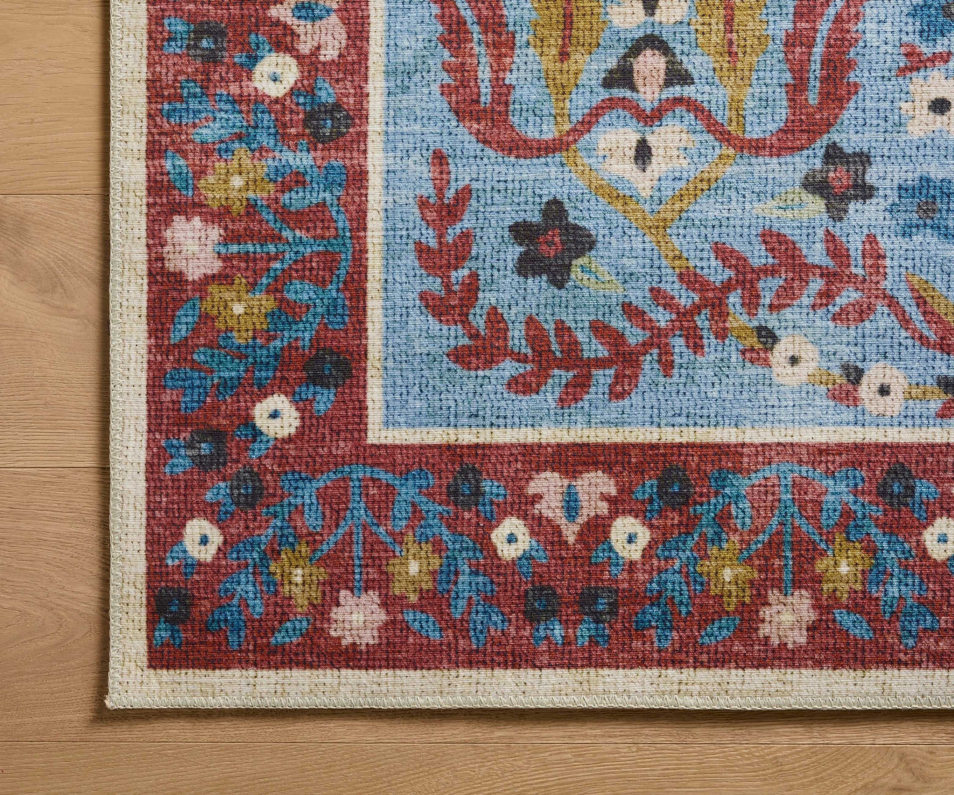 Canopy Edie Printed Rug - Red & Blue - Image 4