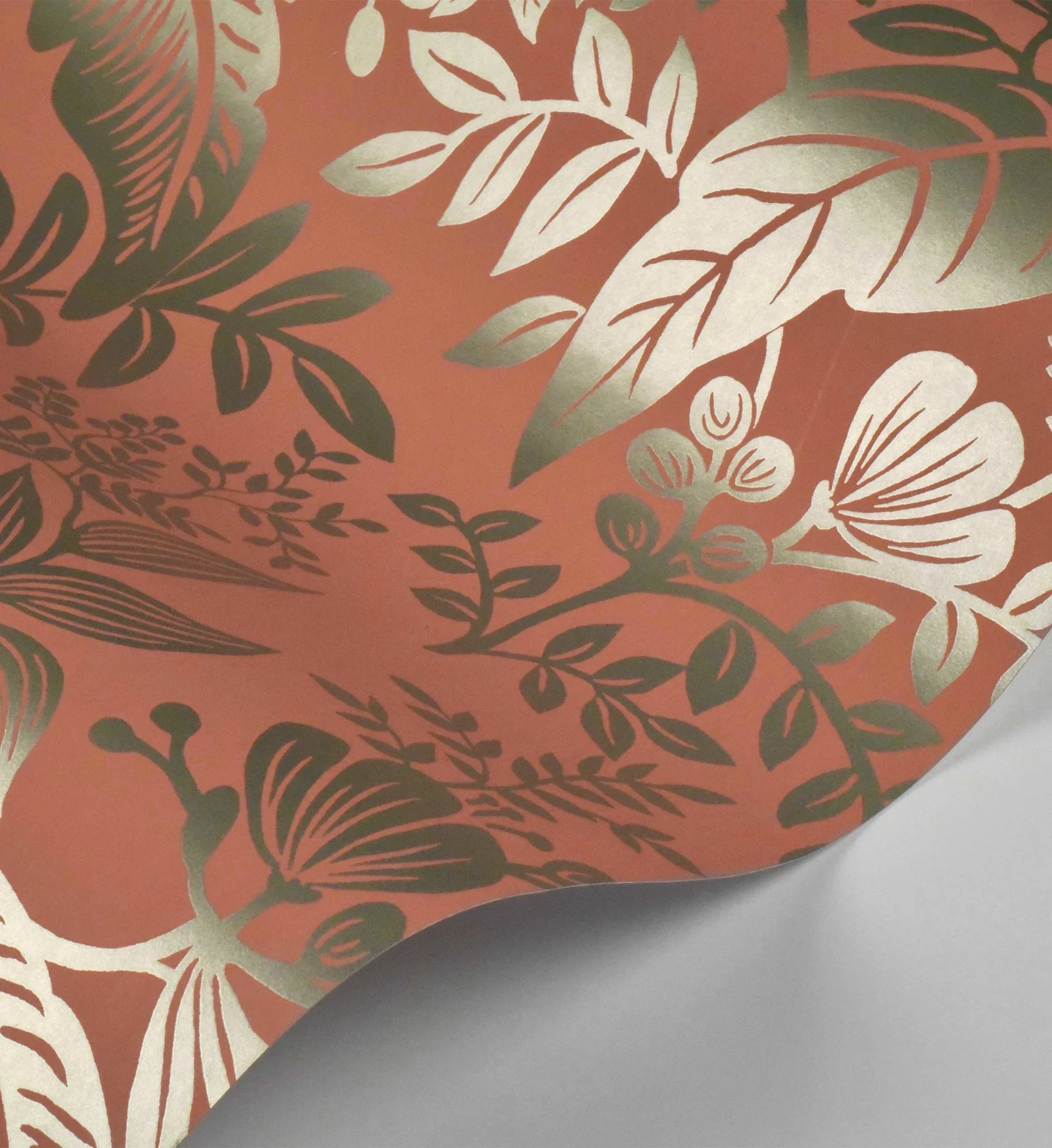 Canopy Wallpaper - Rose & Metallic Silver - Image 3