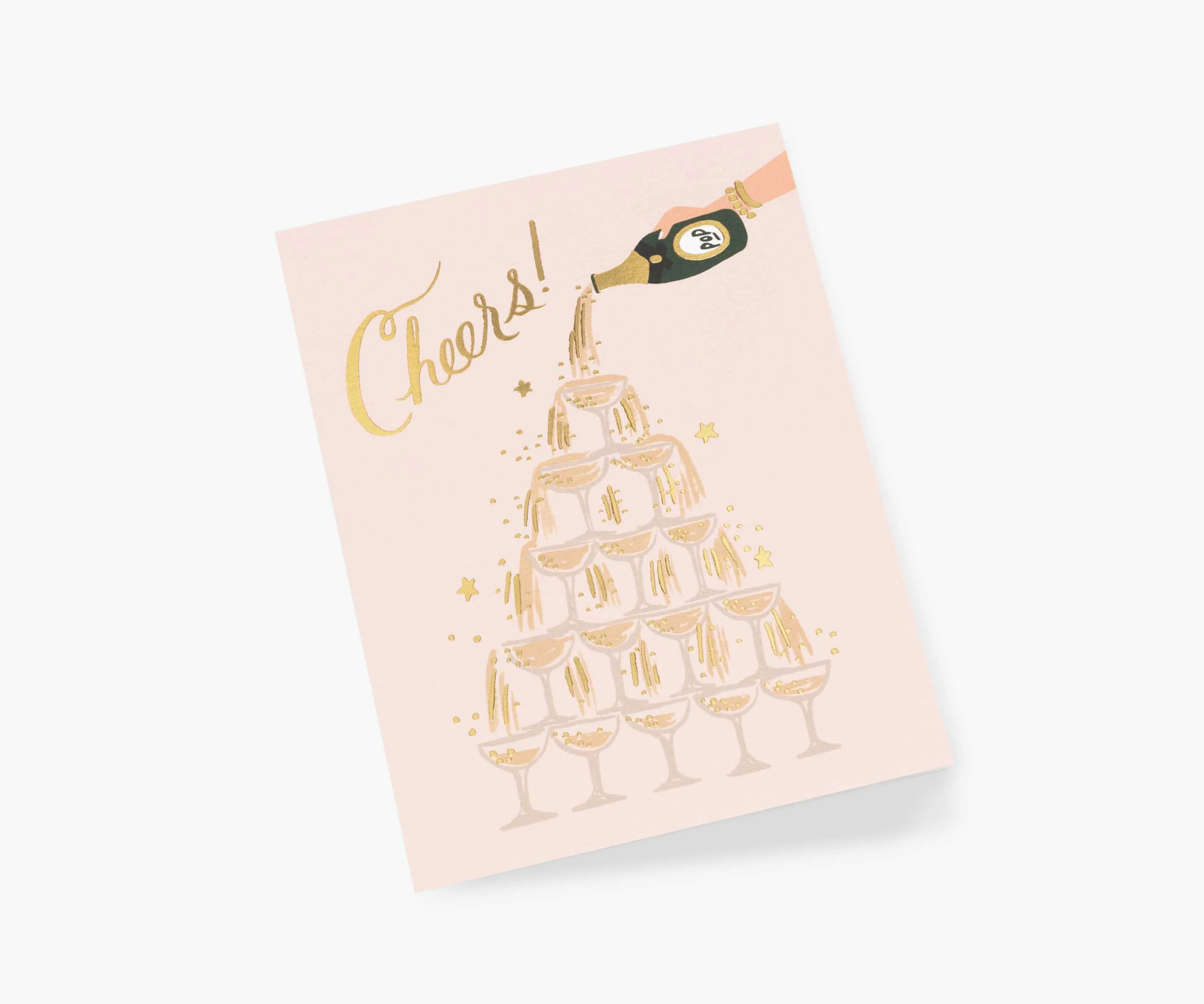 Champagne Tower Cheers Wedding Card - Single Card - Image 2