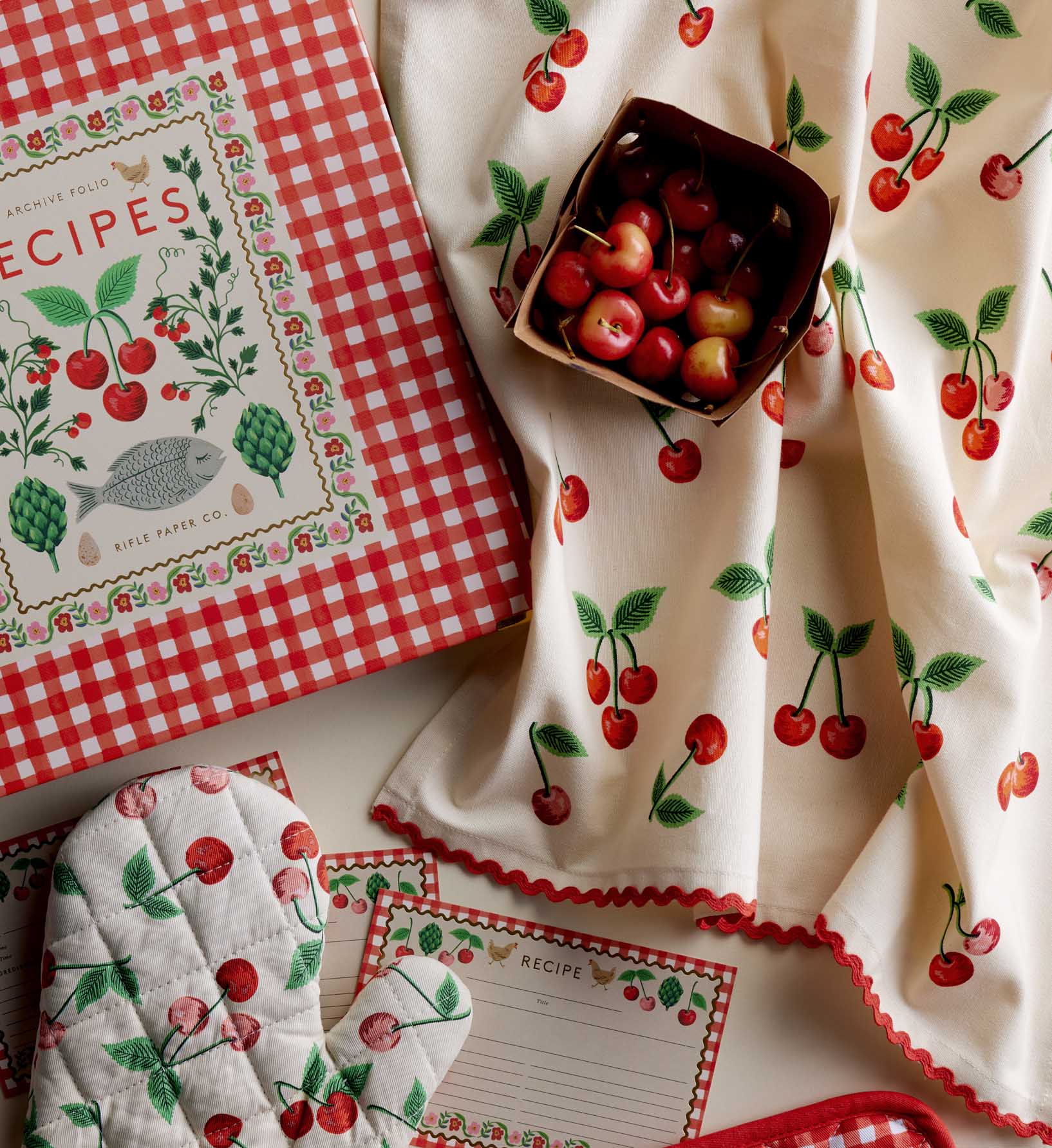 Tea Towel - Cherries - Image 2