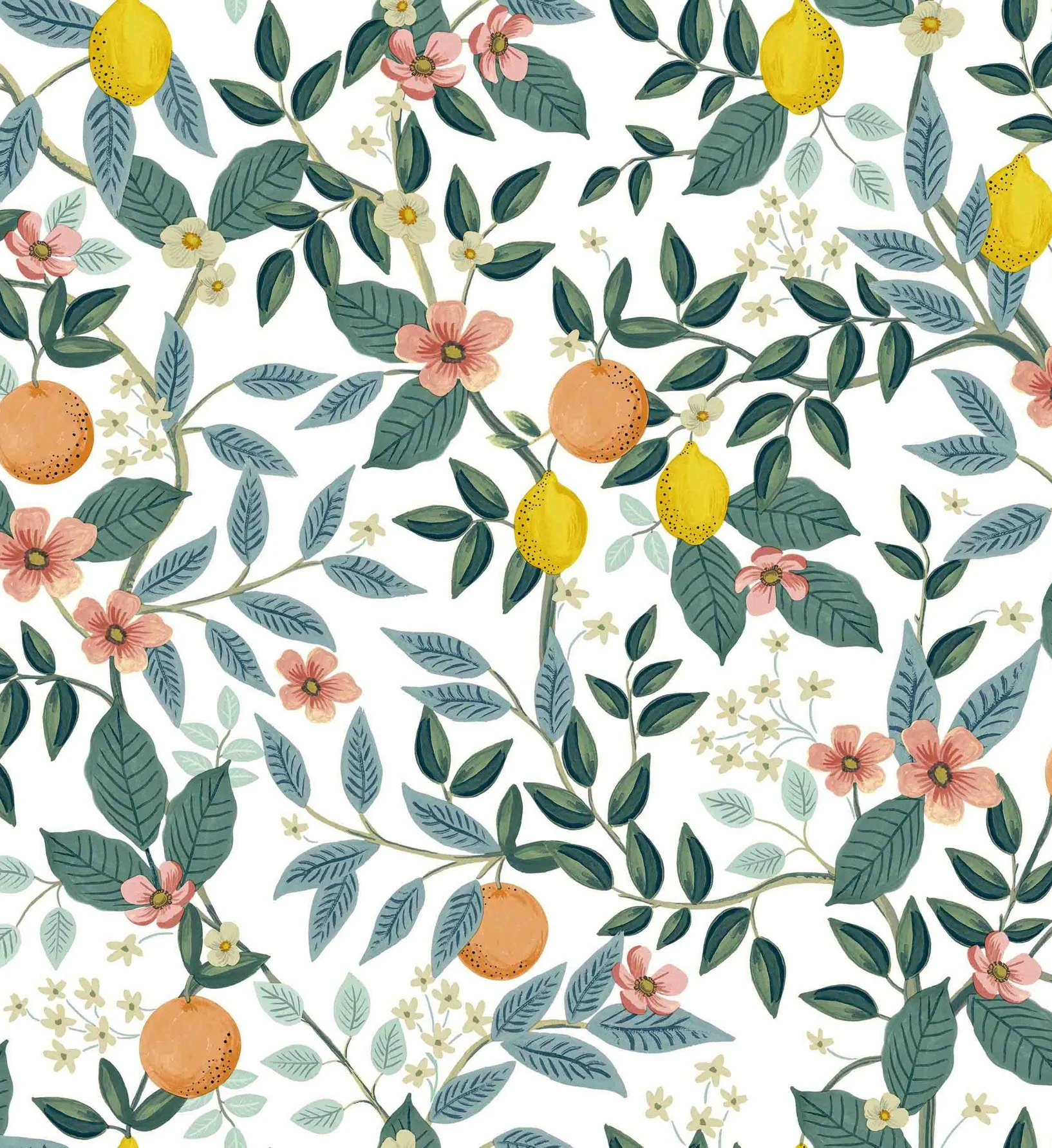 Citrus Grove Peel & Stick Wallpaper - White - Image 3