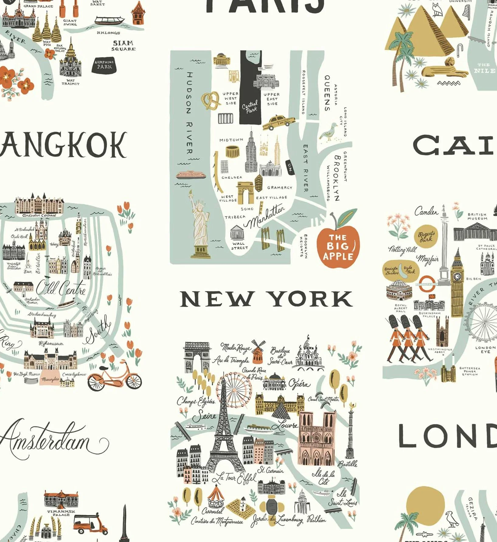 City Maps Wallpaper - Mint - Image 3