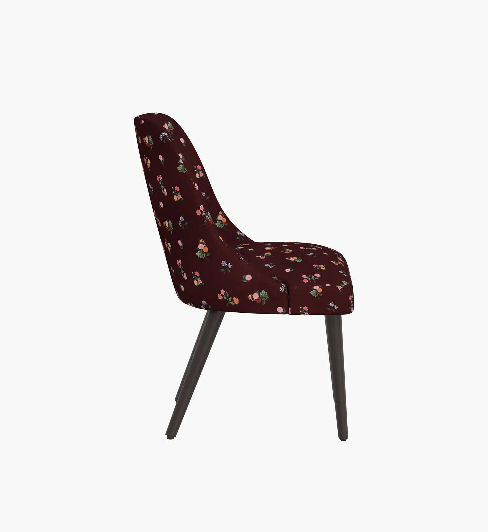 Clare Dining Chair - Ditsy Dahlia Burgundy - Image 3