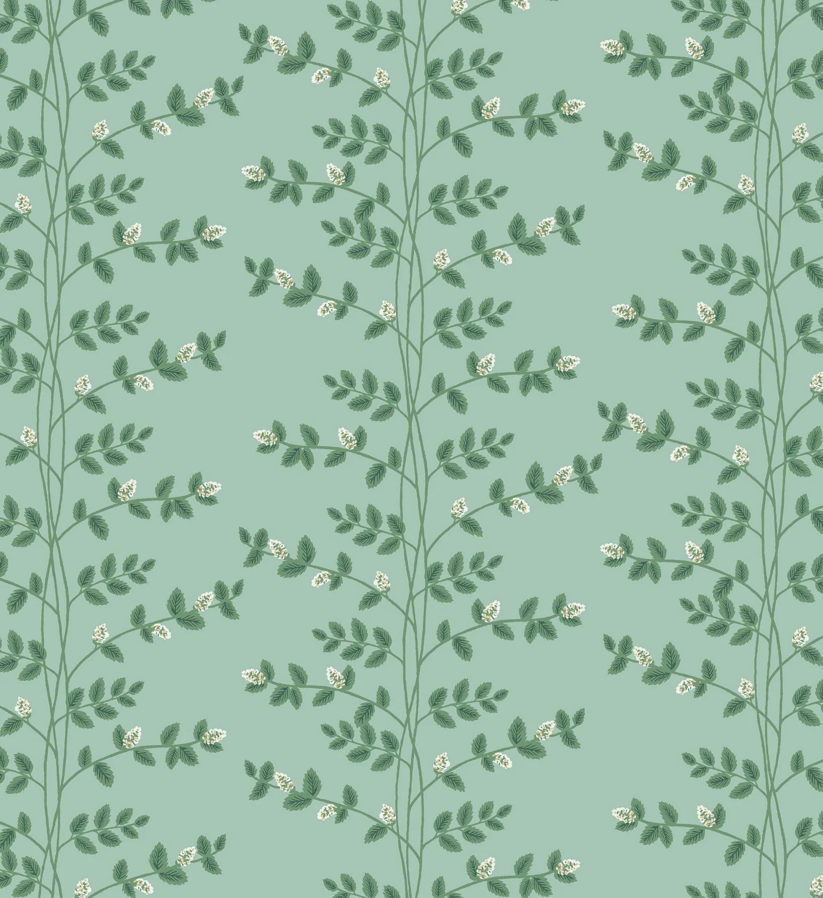 Climbing Vines Wallpaper - Teal - Image 3