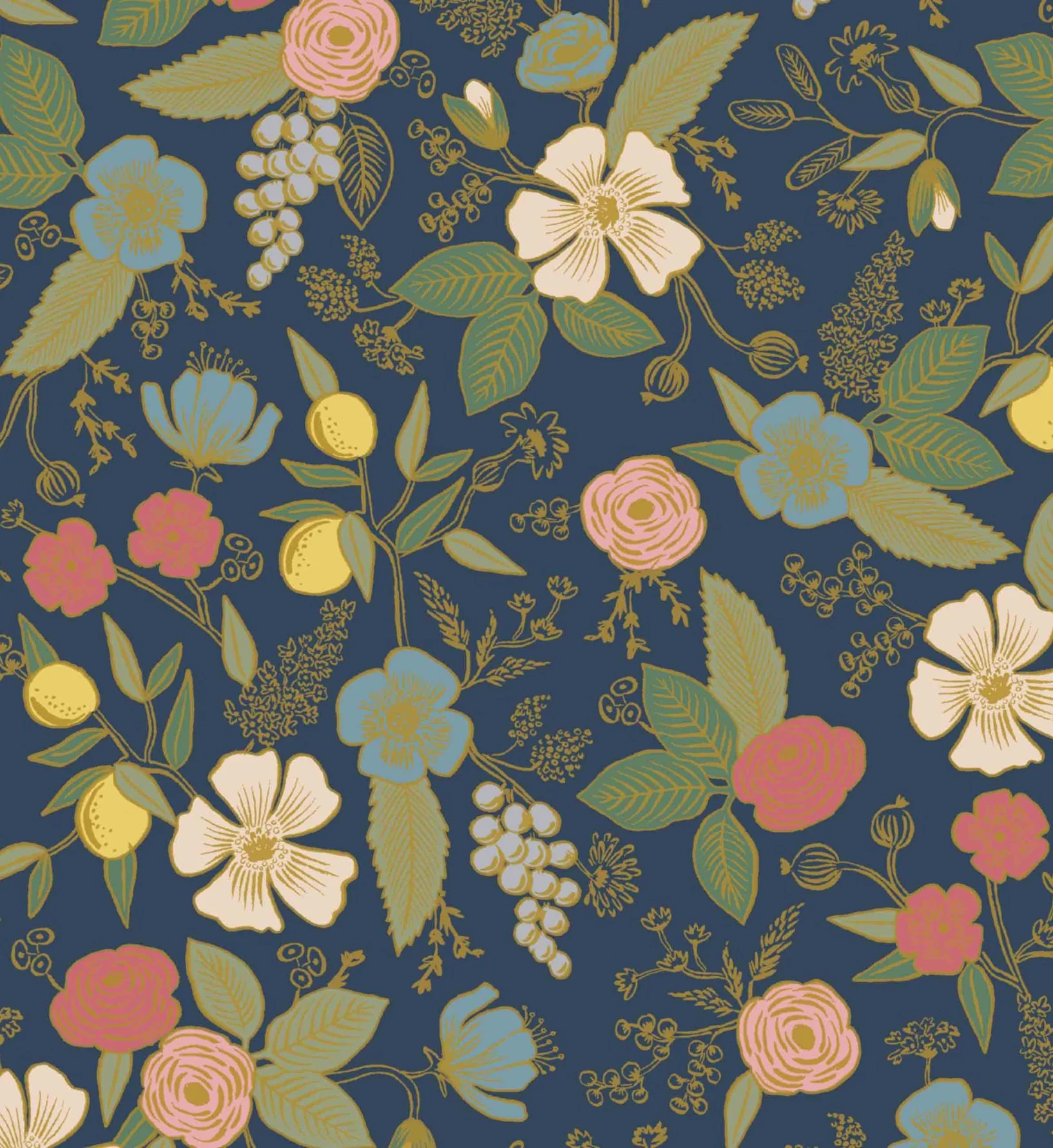 Colette Peel & Stick Wallpaper - Navy - Image 3