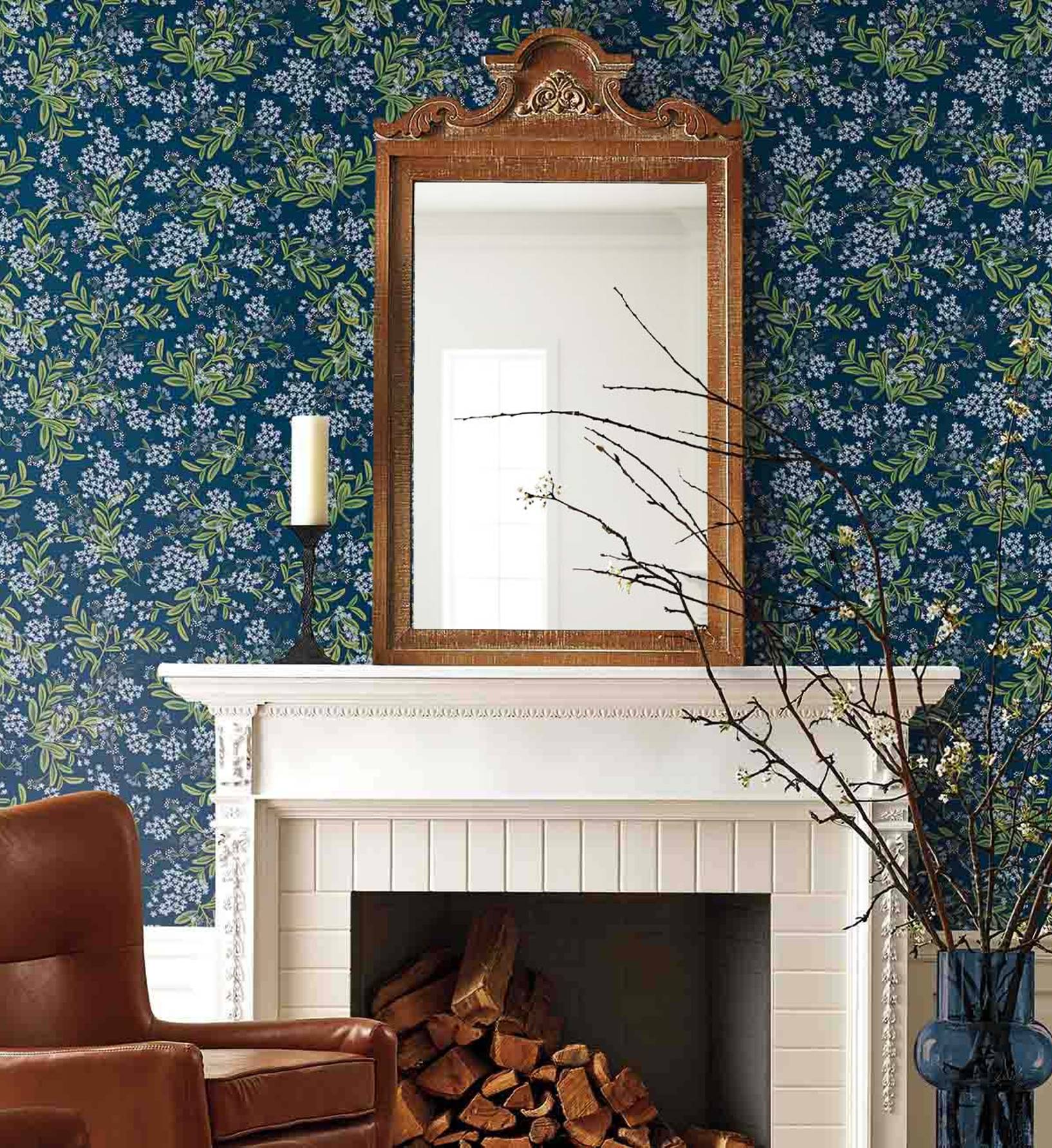 Cornflower Wallpaper - Navy - Image 2