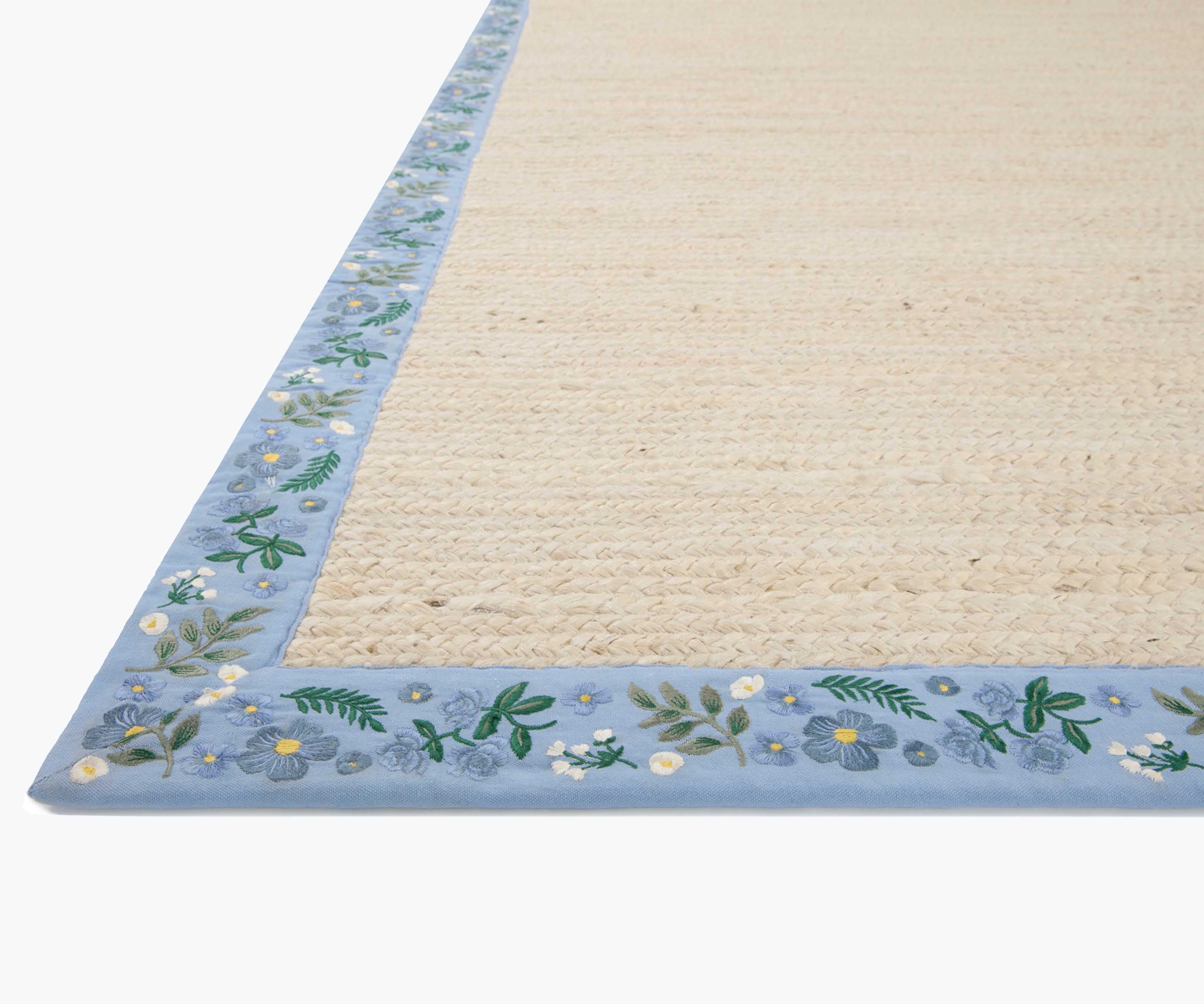 Costa Wildwood Jute Rug - Ivory & French Blue - Image 4