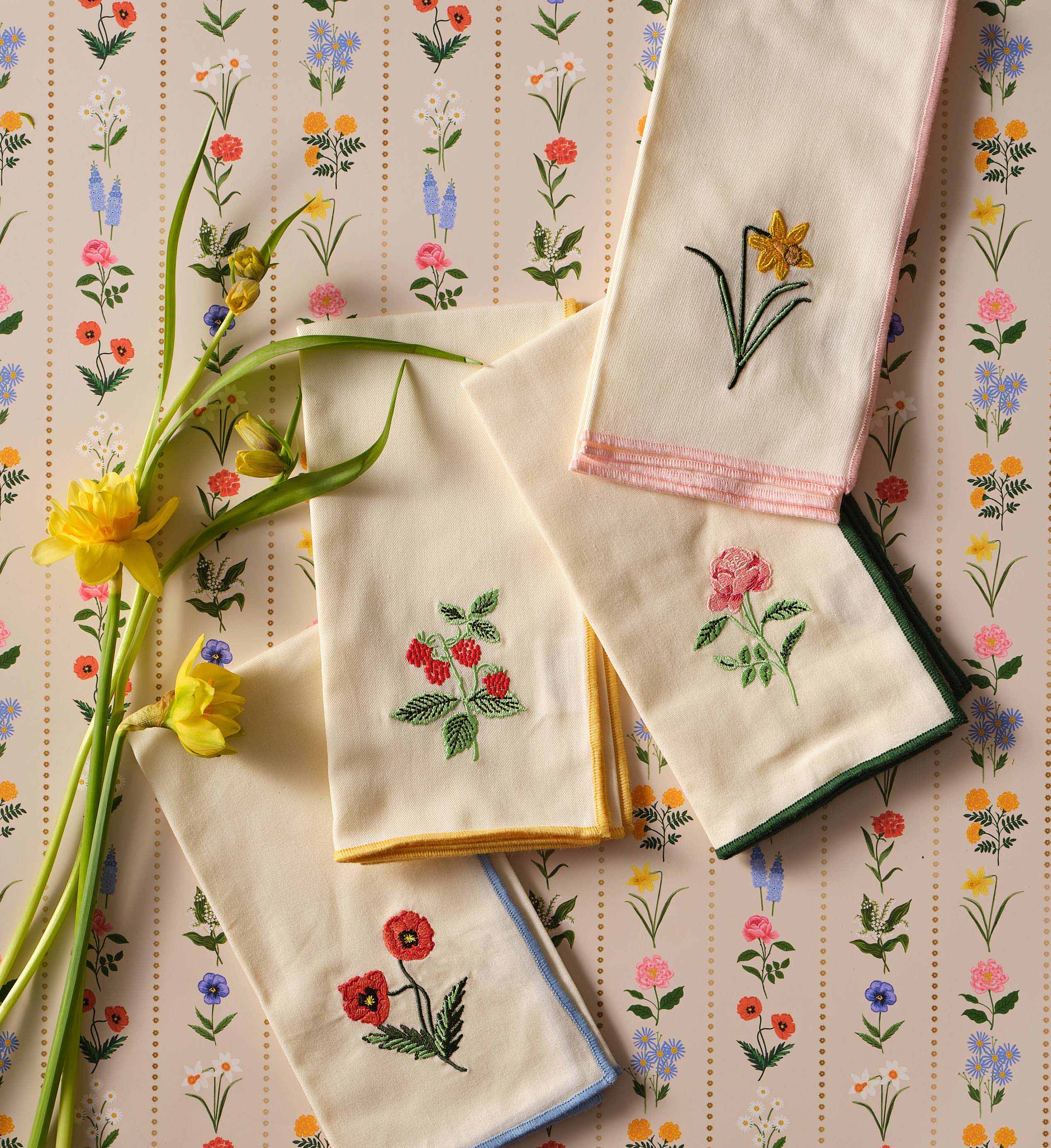Cotton Napkin Set - Garden Study - Image 3