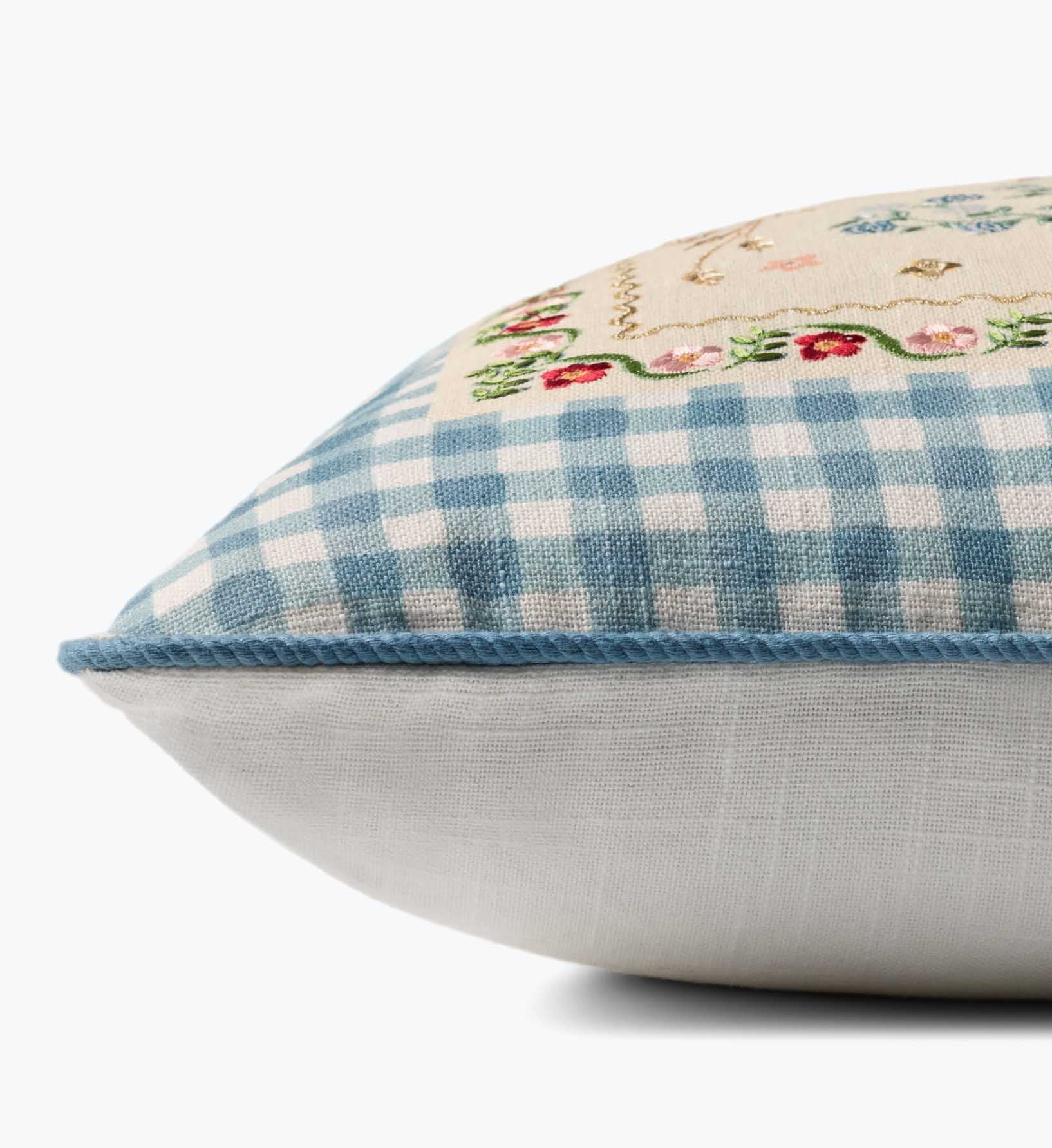 Country Home Embroidered Pillow - Multi - Image 3