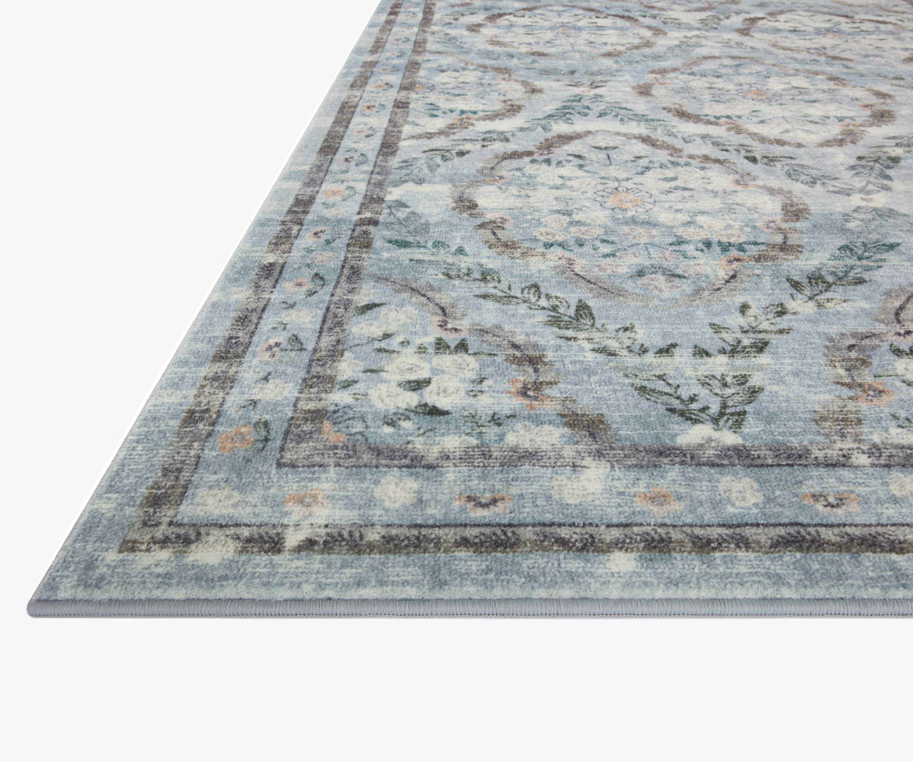 Courtyard Chateau Printed Rug - Blue - Image 7
