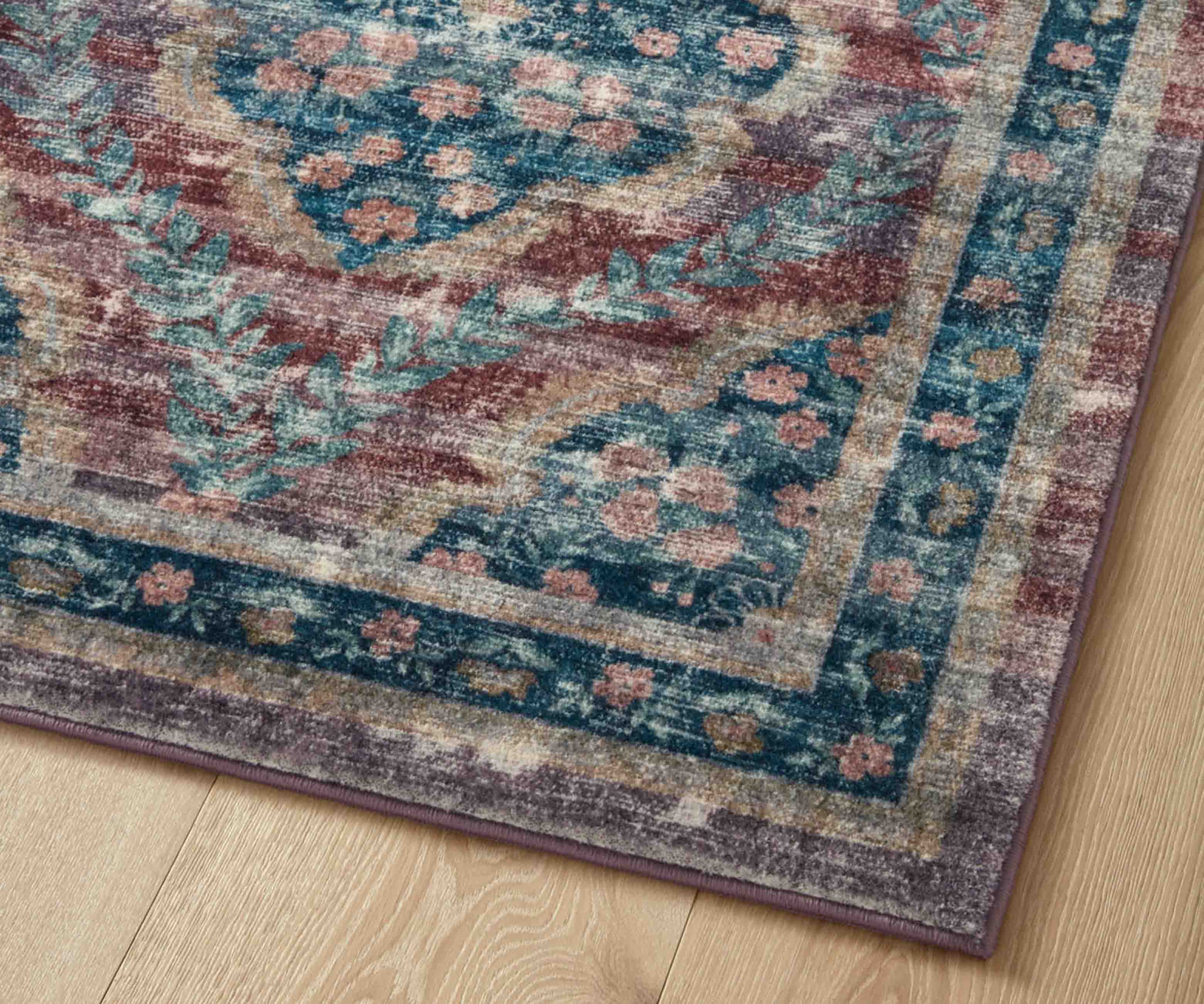 Courtyard Chateau Printed Rug - Red - Image 6