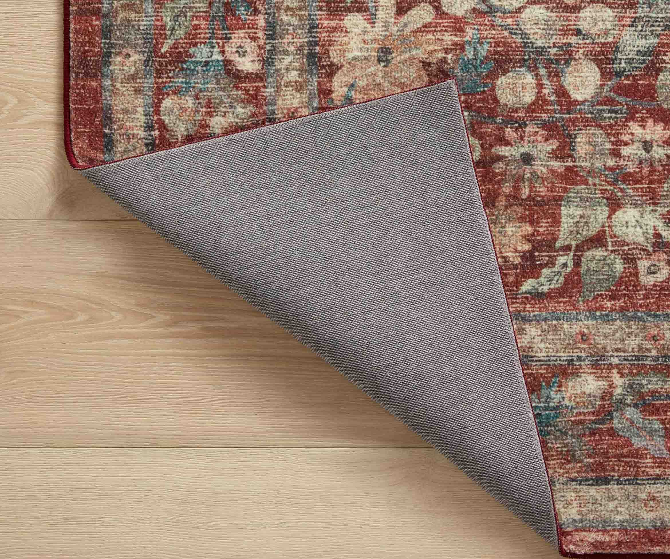 Courtyard Eve Printed Rug - Crimson - Image 4
