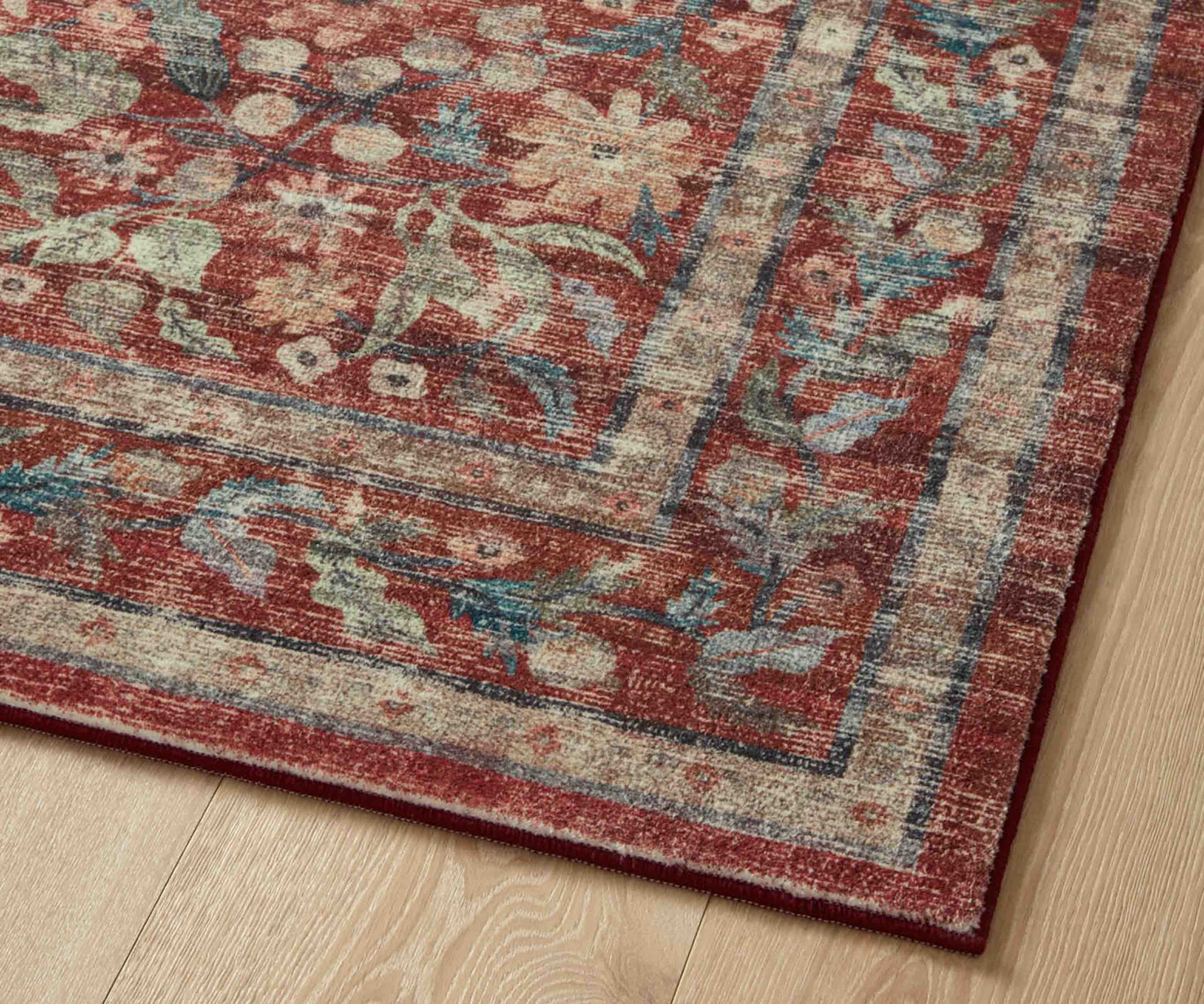Courtyard Eve Printed Rug - Crimson - Image 5
