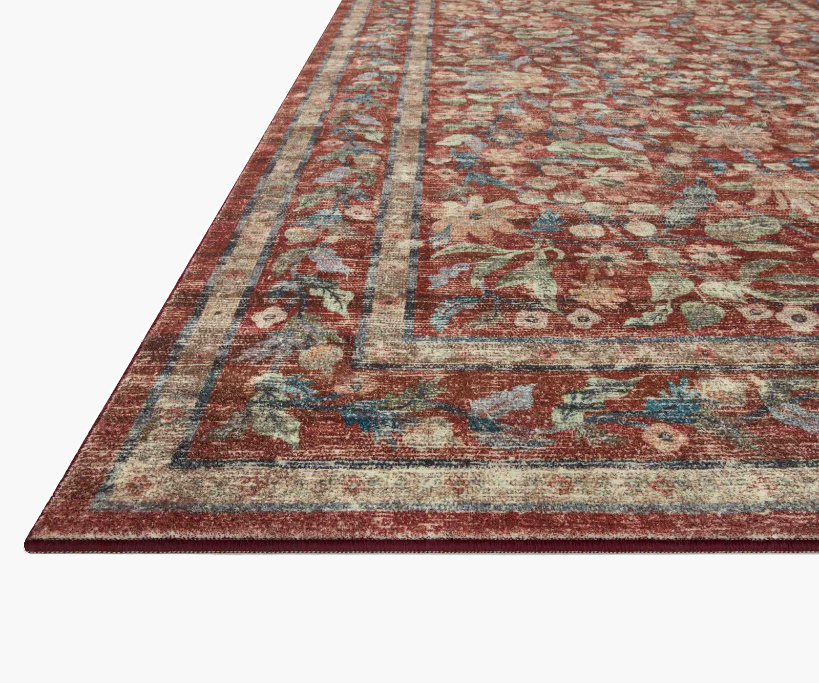 Courtyard Eve Printed Rug - Crimson - Image 7