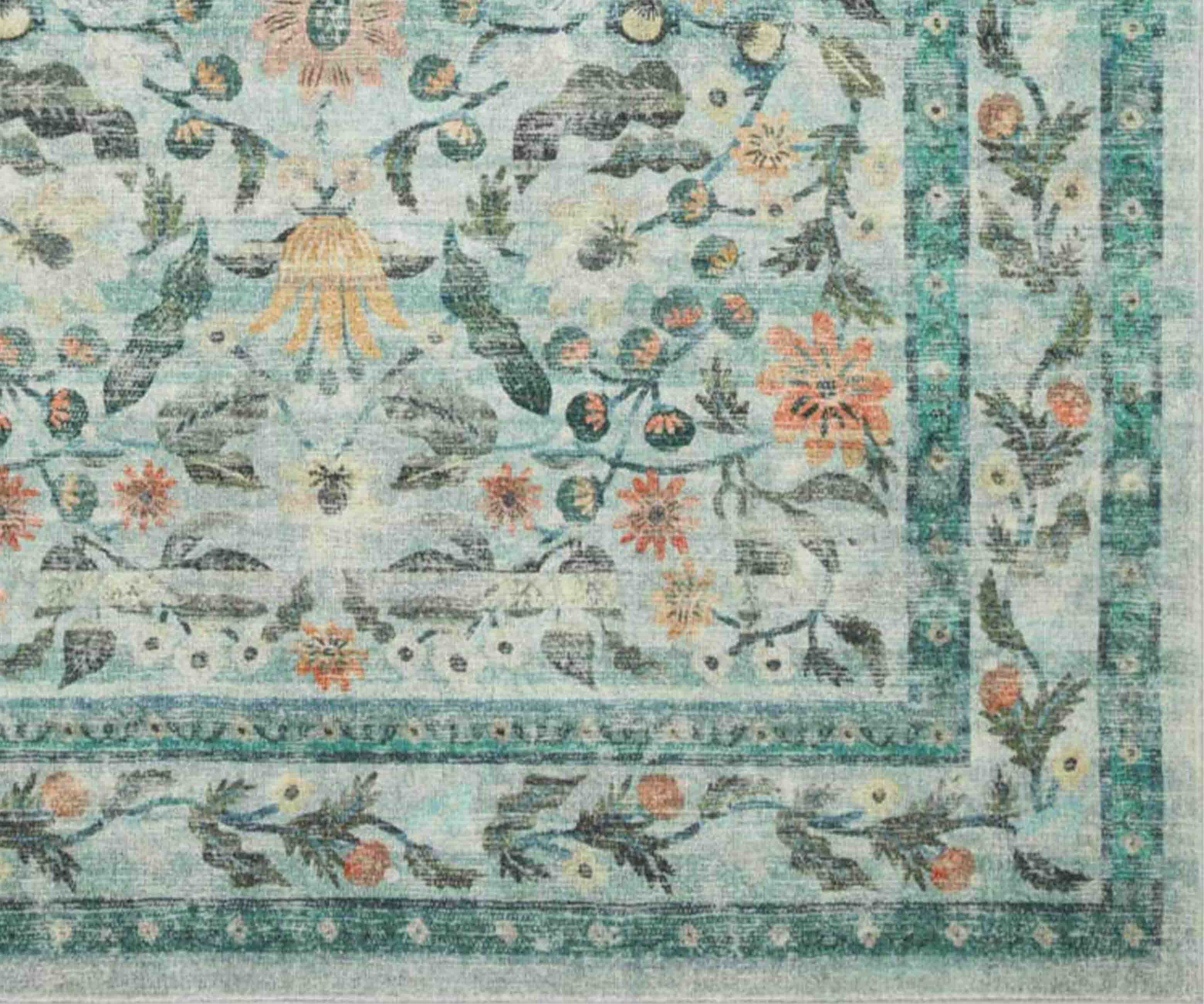 Courtyard Eve Printed Rug - Sage - Image 6