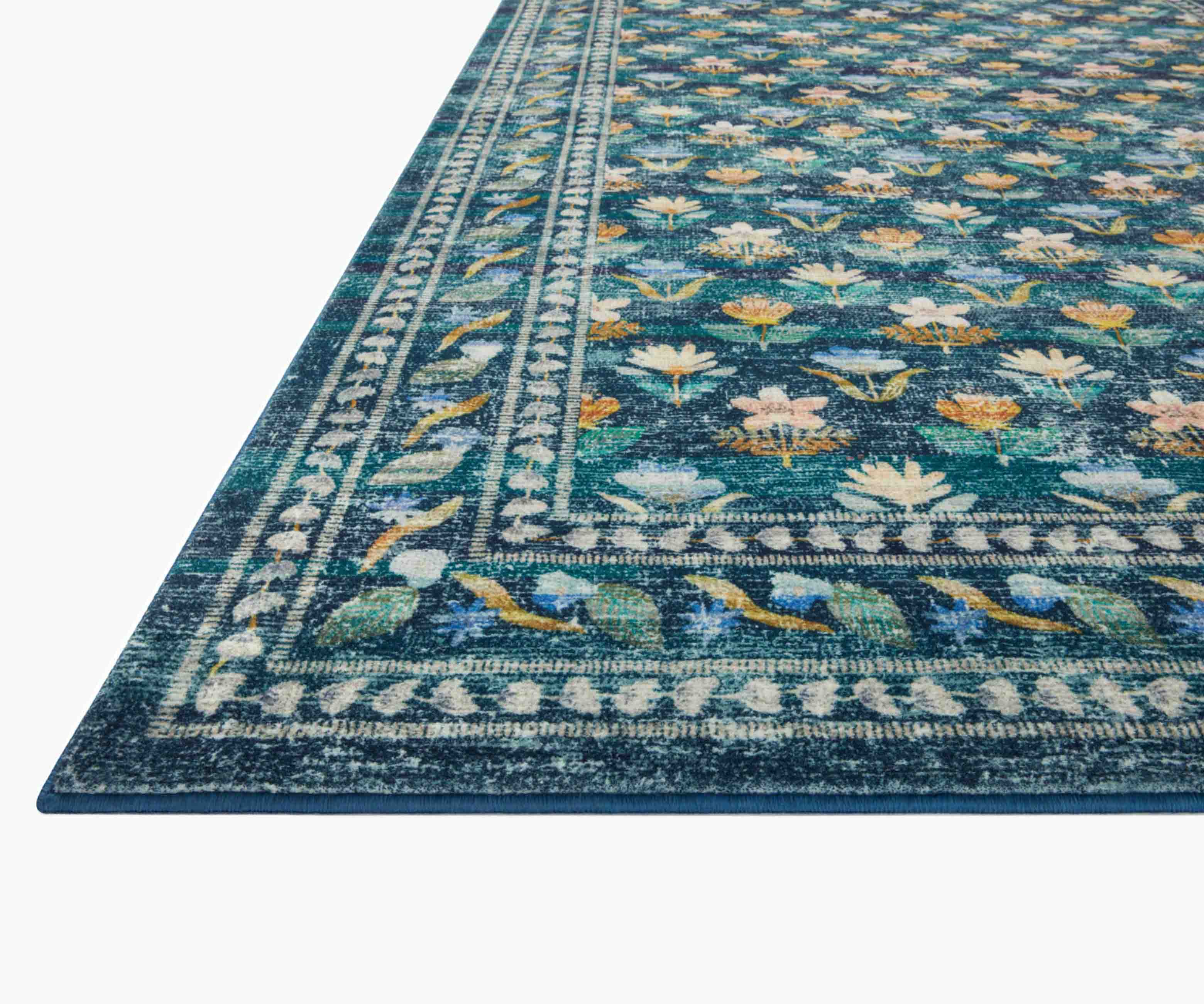 Courtyard Hadley Printed Rug - Emerald - Image 7